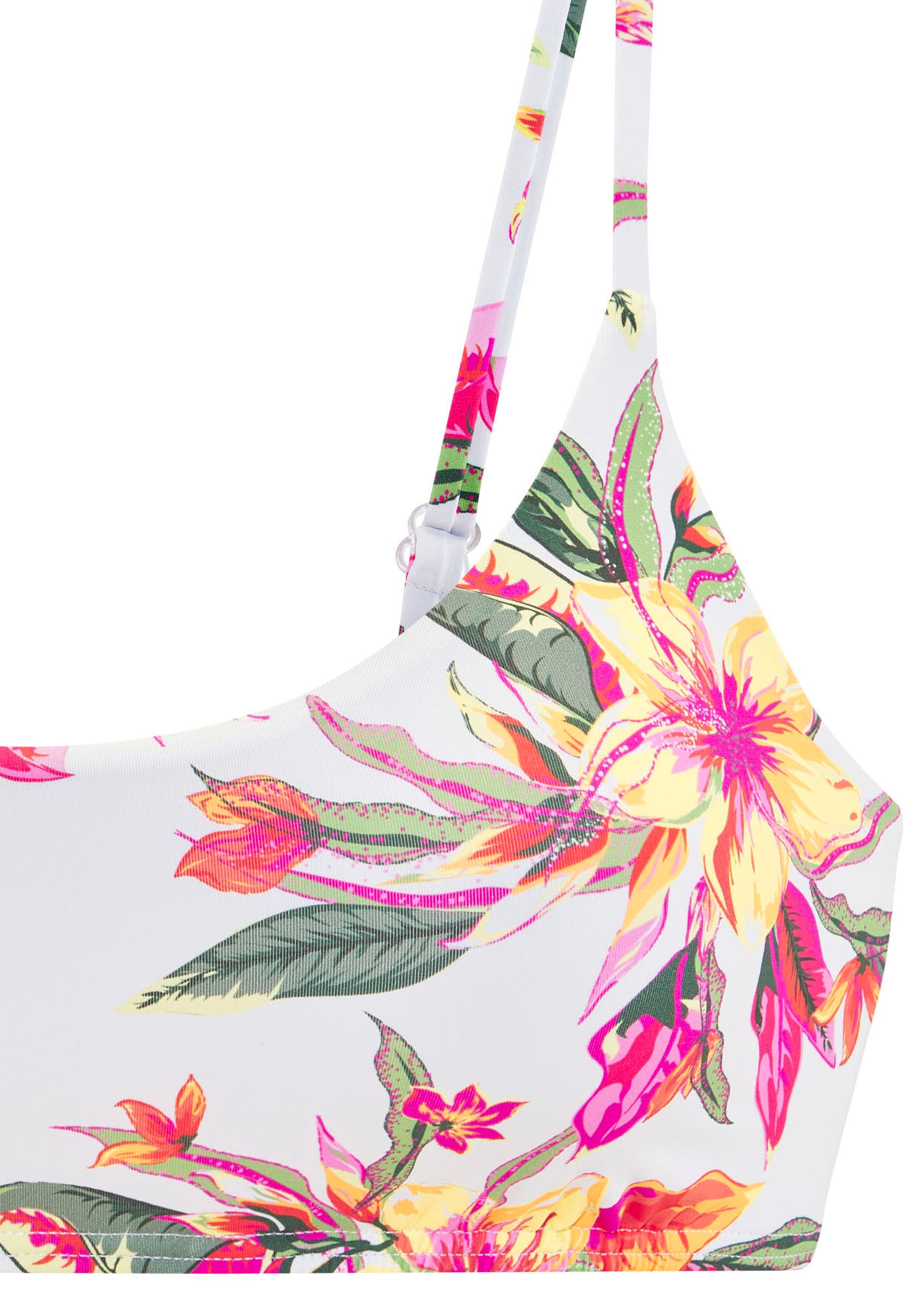 LASCANA Bustier-Bikini-Top »Malia«, mit tropischem Print
