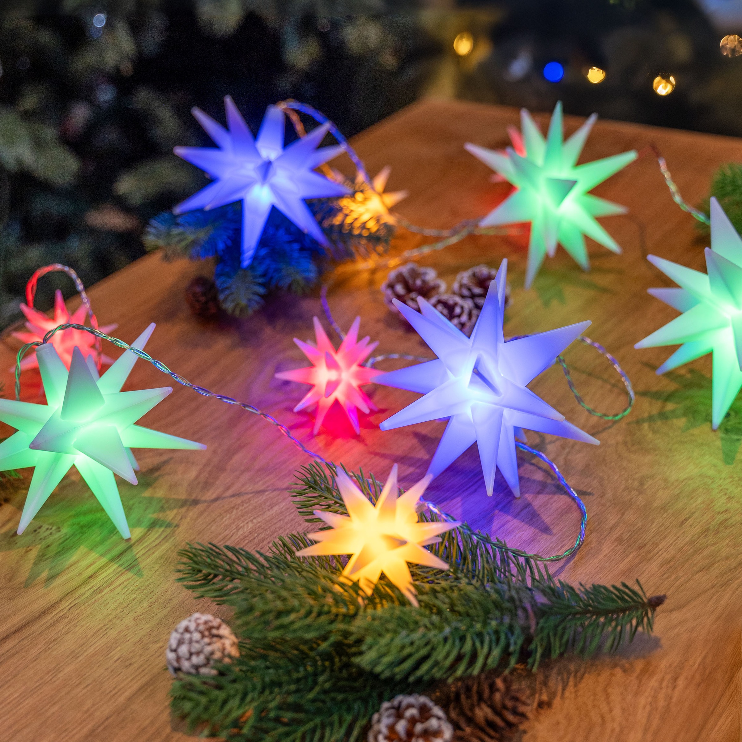 my home LED-Lichterkette »Belya« 10 Stk.-flammig mit Fernbedienung, einfache Änderung der Funktionen, warmweiß