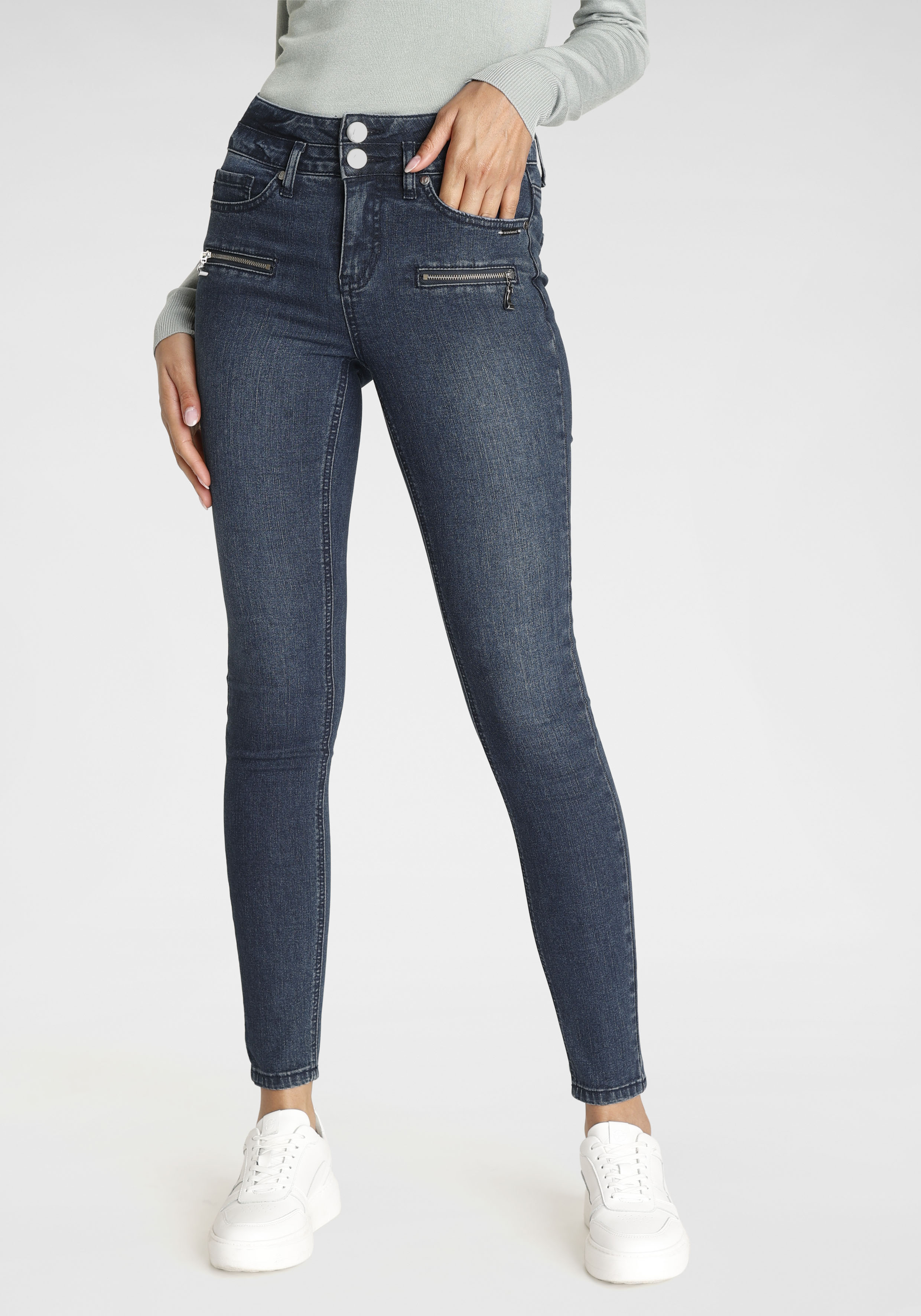 bruno banani -  5-Pocket-Jeans, Reißverschlüsse NEUE KOLLEKTION