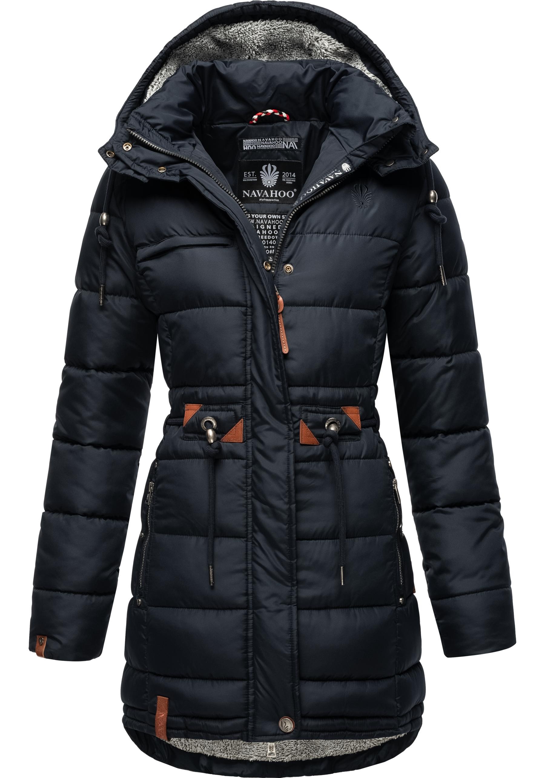 Navahoo Steppmantel "Daliee", Stylischer Winterparka mit abnehmbarer Kapuze