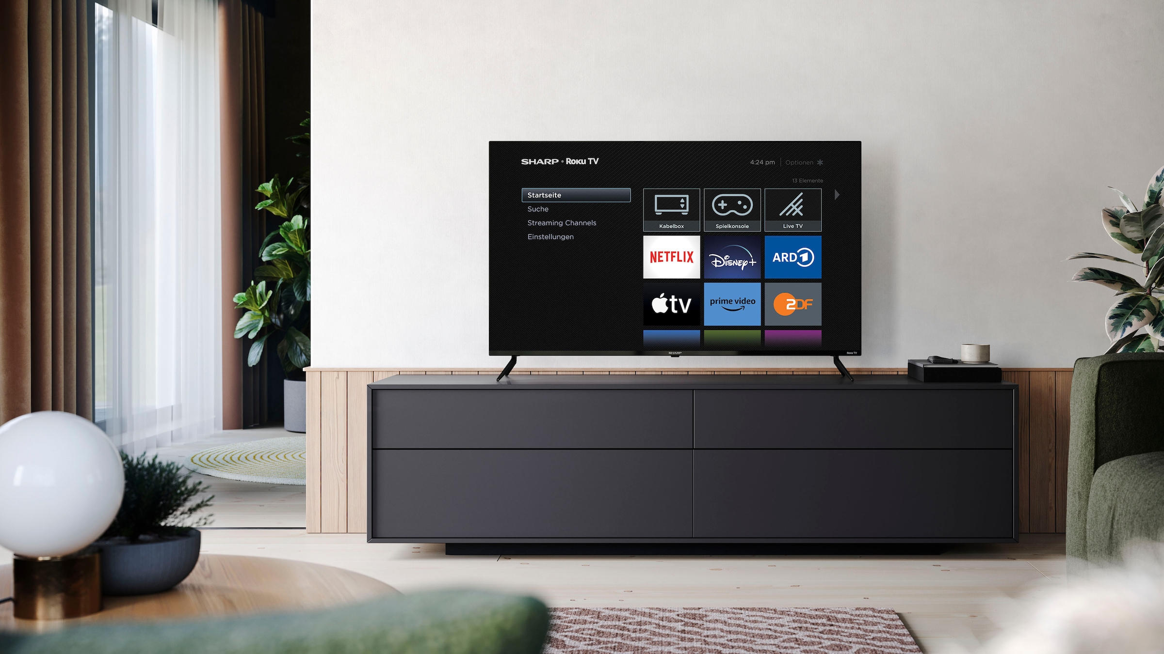 Smart-TV, nur Roku TV »4T-C50FJx«, Rahmenlos, Digital Zoll, Sharp Deutschland in HDR10, 4K Ultra HD, LED-Fernseher Dolby 126 BAUR verfügbar, | cm/50