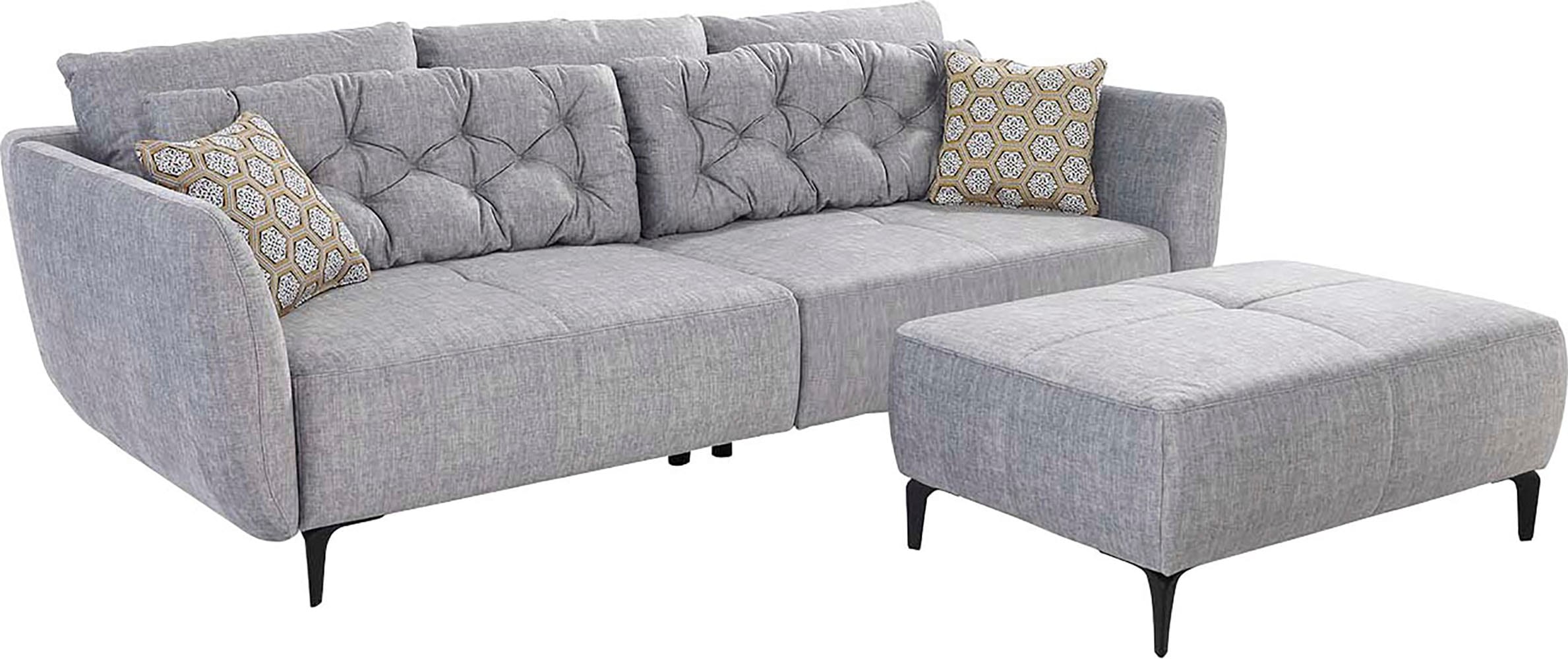 Jockenhöfer Gruppe Big-Sofa »Spa, im Retrolook mit Wellenfederung«, und  frei im Raum stellbar, inkl. 7 Kissen | BAUR | Big Sofas