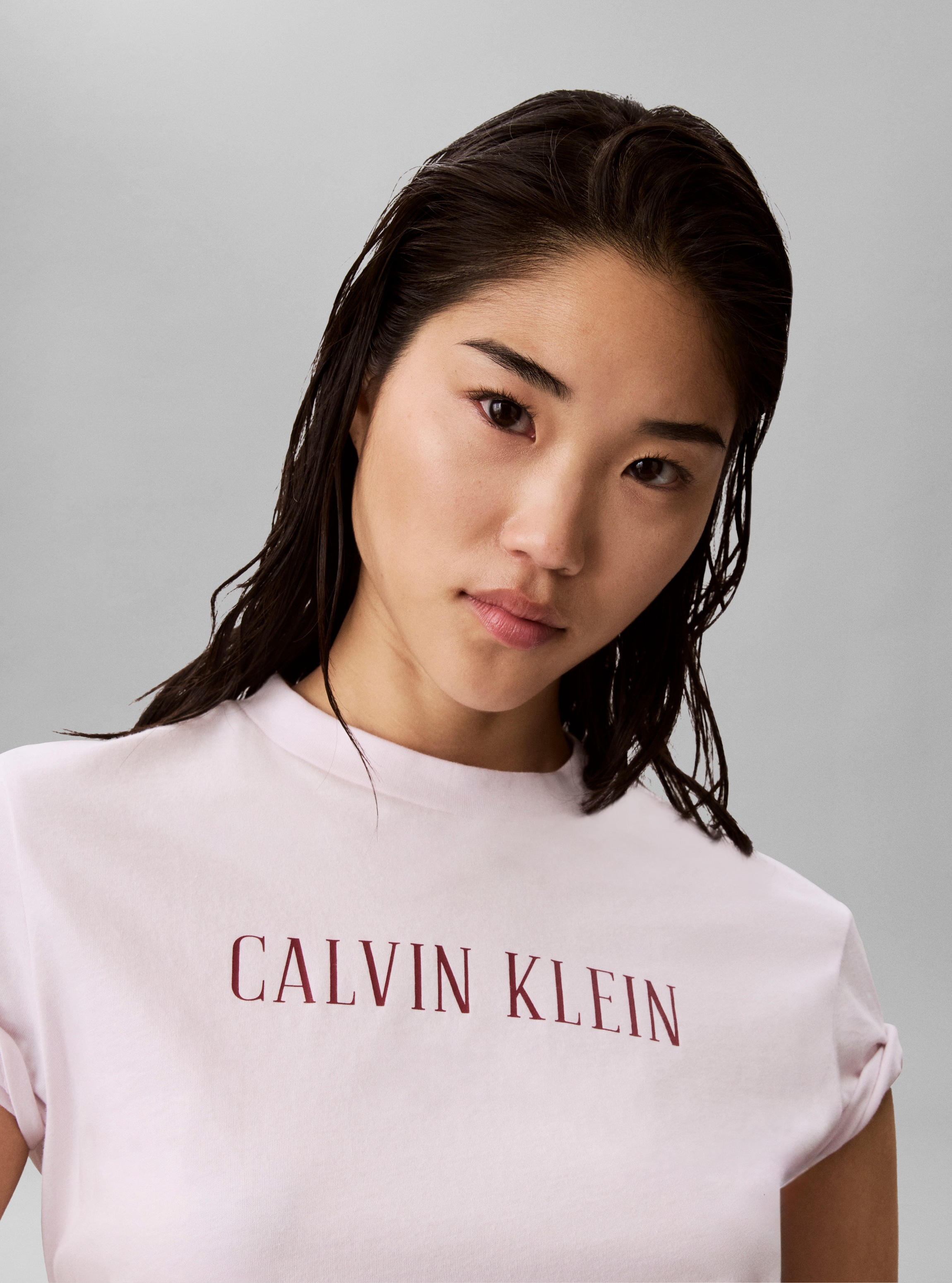 Calvin Klein T-Shirt Rundhalsausschnitt, Regular Fit, Logoschriftzug