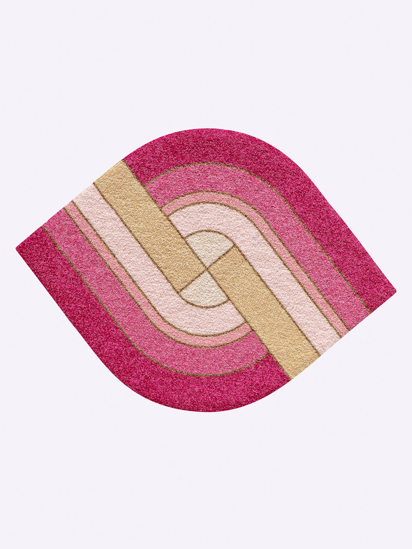 Fußmatte SALONLOEWE Gr. 1, pink, rosé, B:75cm H:7mm L:100cm, Kunstfaser, Polyamid, Teppiche, Fußmatte 3