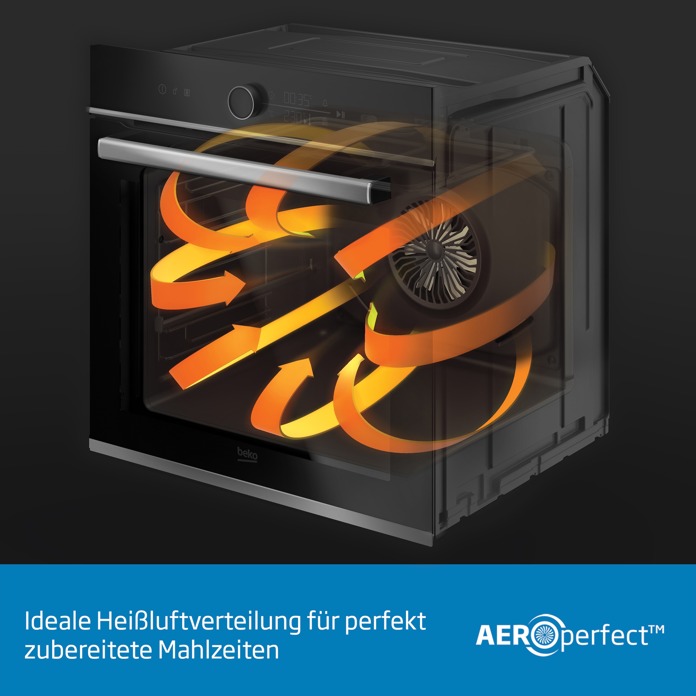 BEKO Backofen »BBIM17300X« mit 1-fach-Teleskopauszug mit SteamShine Knusprige Ergebnisse mit wenig Fett mit der AirFry-Funktion