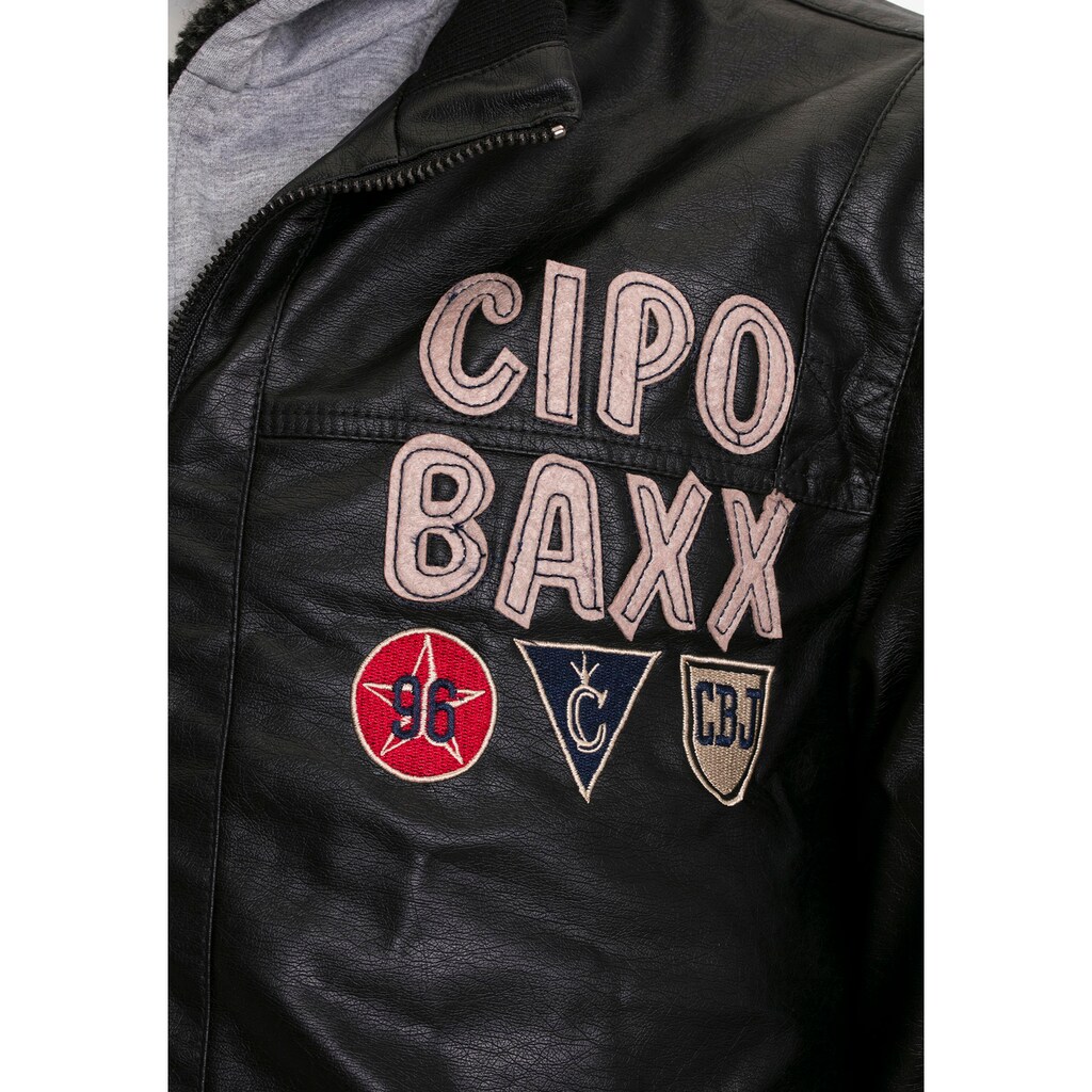 Cipo & Baxx Outdoorjacke, mit stylischen Patches