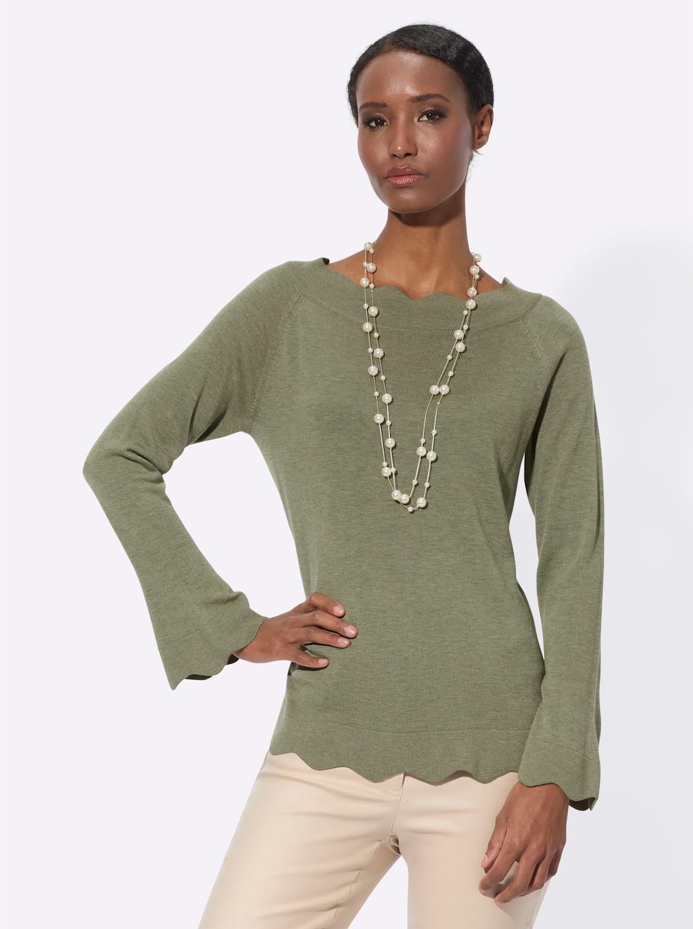 creation L Strickpullover »Woll-Mix-Pullover«