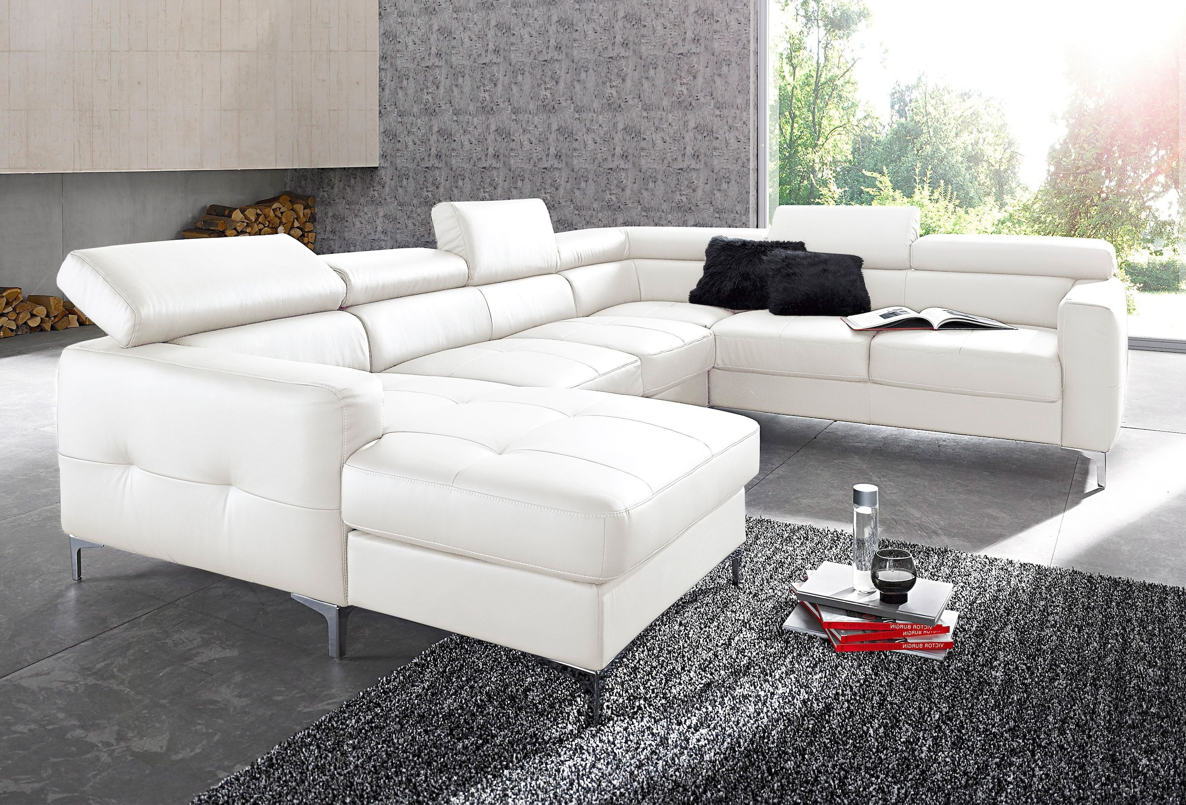 COTTA Polstergarnitur "Sammy U-Form", (Set, Tiefe der Recamiere 169 cm), Se günstig online kaufen