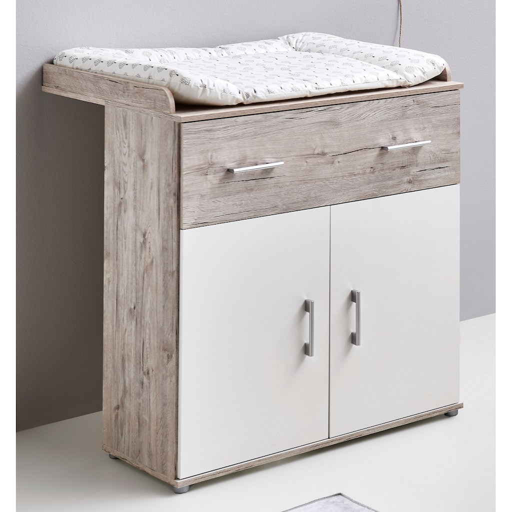 Lüttenhütt Babyzimmer-Komplettset »Rieke«, (Set, 4 St., Kinderbett, Regal, Schrank, Wickelkommode), Made in Germany; mit Kinderbett, Regal, Schrank und Wickelkommode