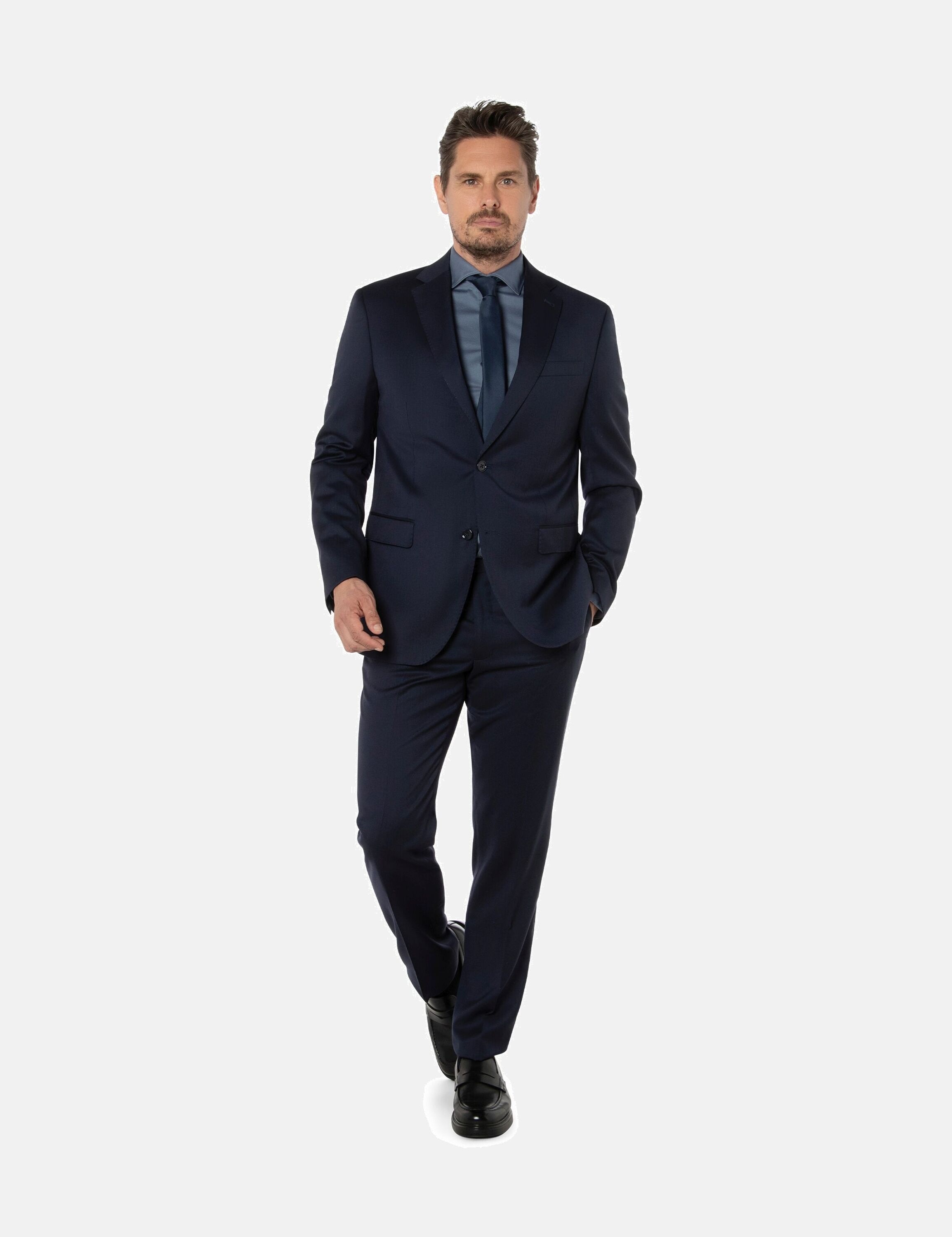 THOMAS GOODWIN Herren Anzug "Anzug"navy, Gr. 106, unifarben, 100% Wolle, Anzüge, im Modern-Fit