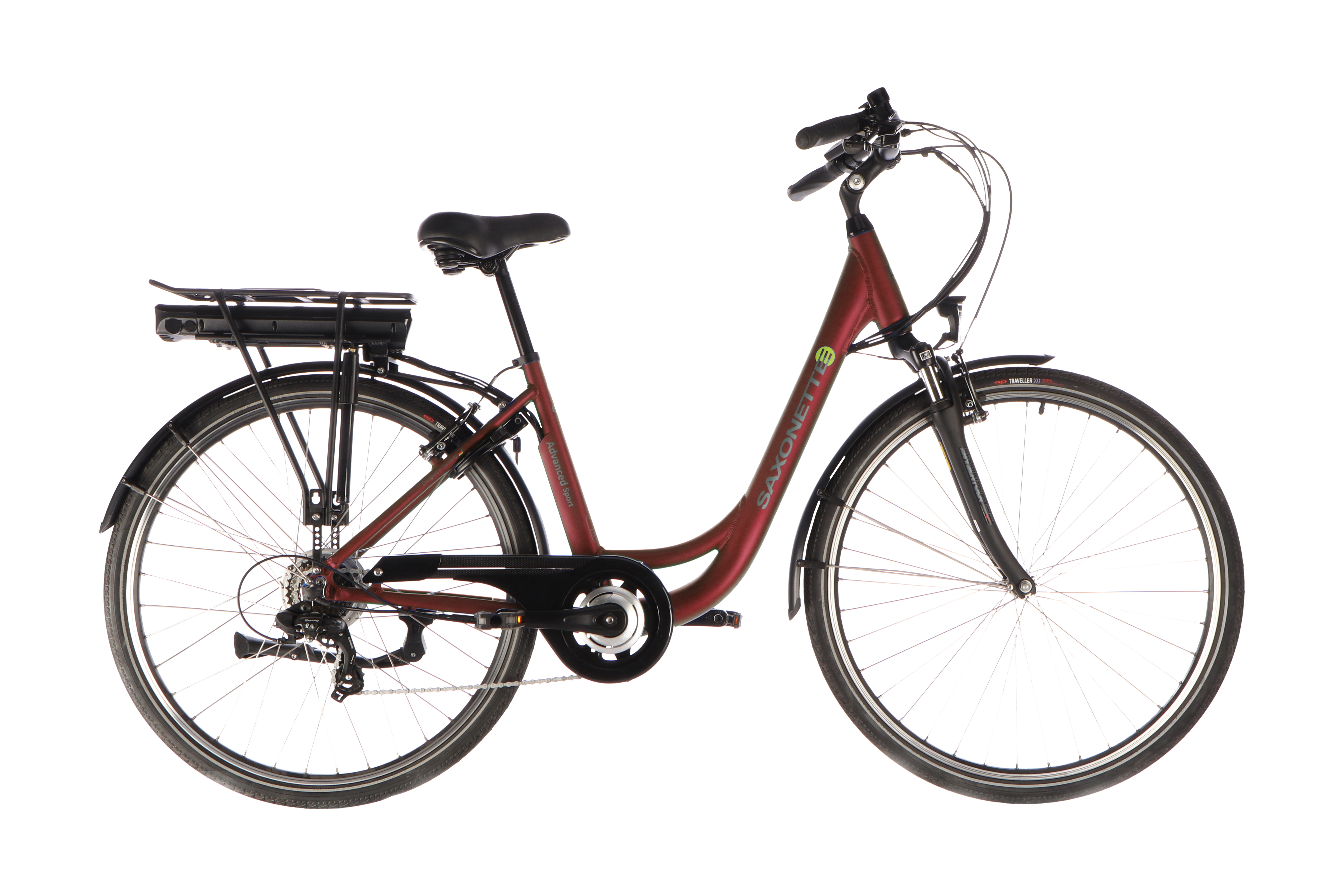 SAXONETTE "ADVANCED SPORT" 3 Gang Shimano Alivio Schaltwerk Kettenschaltung Heckmotor 250 W (mit integr. Akku), Elektrofahrrad für Alltag und Einkauf