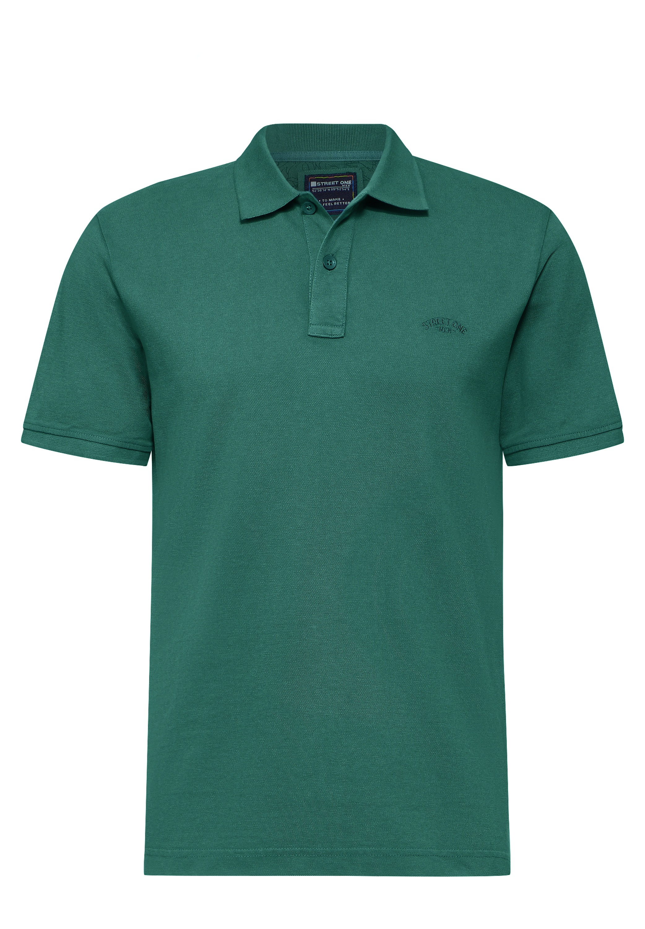 STREET ONE MEN Poloshirt, aus reiner Baumwolle