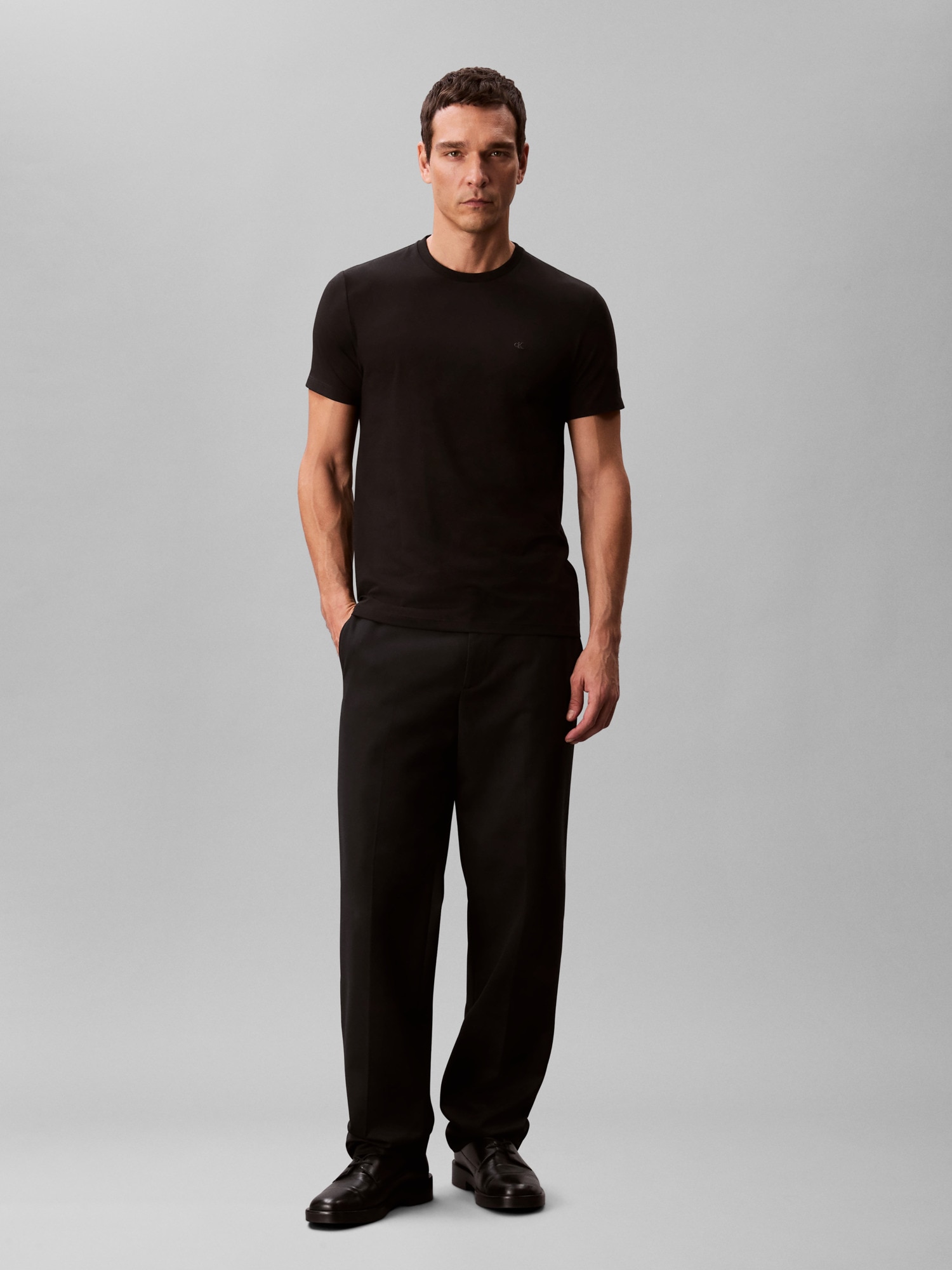 Calvin Klein T-Shirt »SS STRETCH COTTON SLIM TEE 2PK«, (Packung, 2 tlg.), Rundhalsausschnitt, slim fit