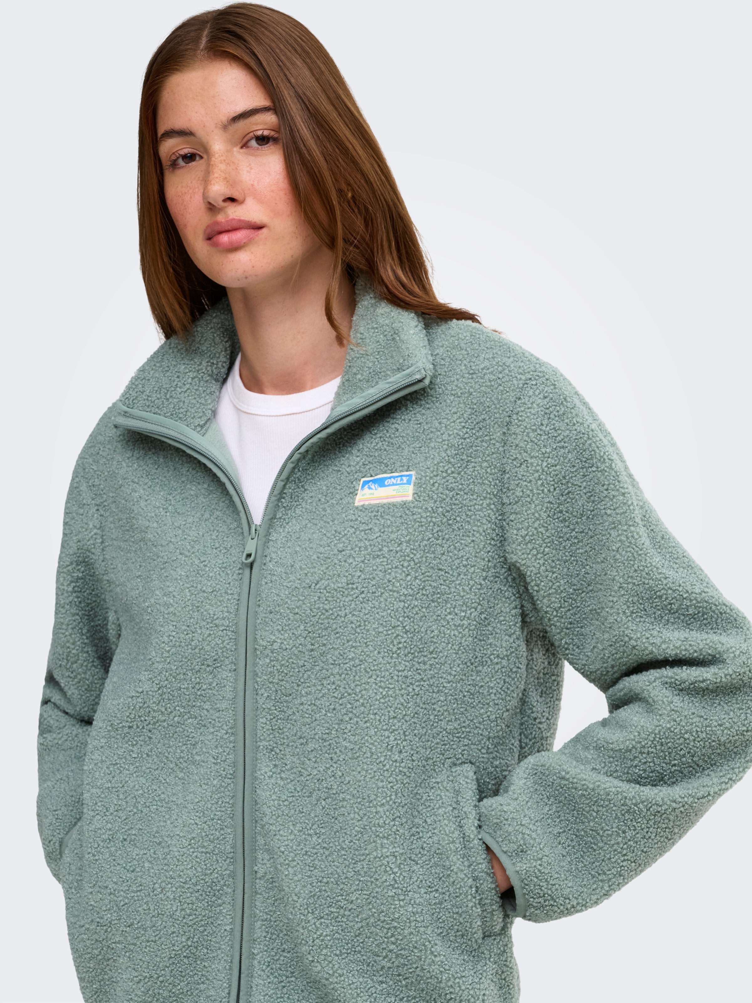 ONLY Plüschjacke »ONLEVA LIFE TEDDY JACKET CC OTW« ohne Kapuze Kunstfaser,