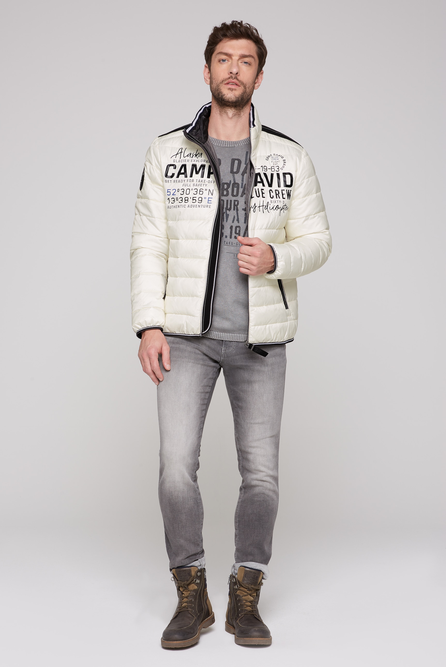 CAMP DAVID Outdoorjacke, ohne Kapuze, mit elastischem Saumabschluss