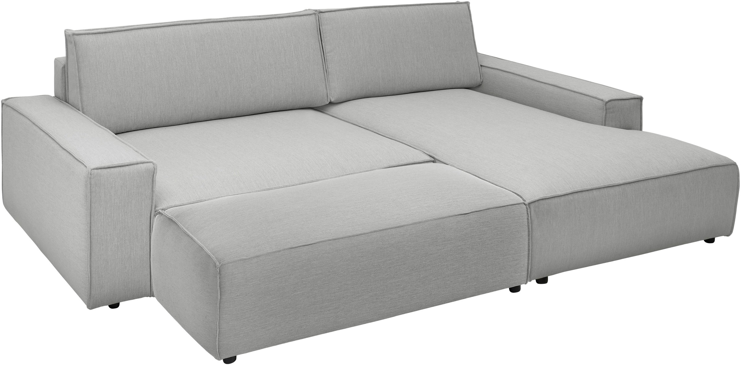 Home affaire Polsterecke »NEU: SHERWOOD XXL tief, L-Form mit Schlaffunktion, Big-Sofa mit Hocker«, (Set, 2 St.), stellbar zum Schlafsofa (Krokodilverbinder), Cord, Leinenoptik