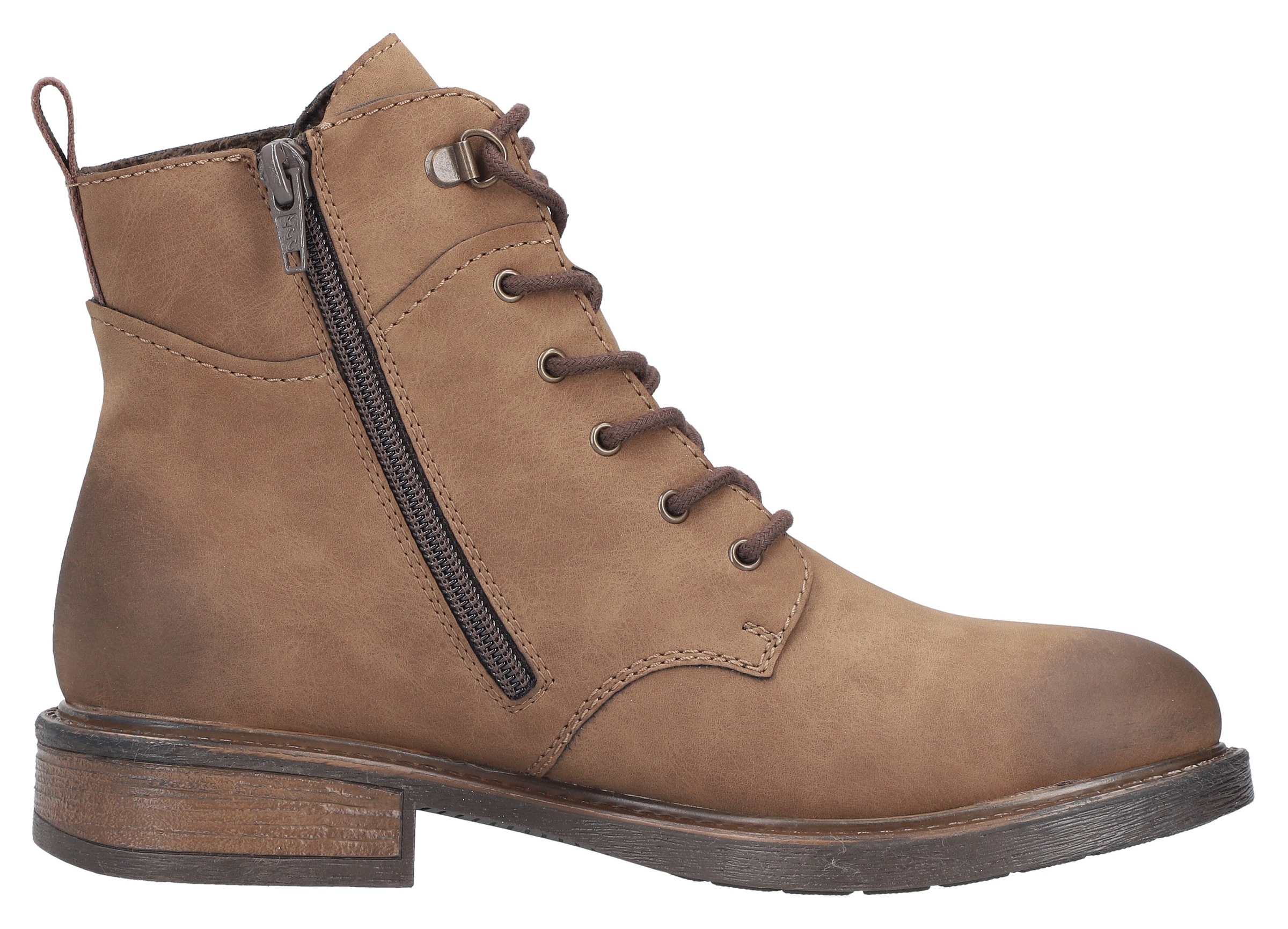 Rieker Schnürstiefelette, Schnürboots, Casual-Boots in aktueller Used-Optik