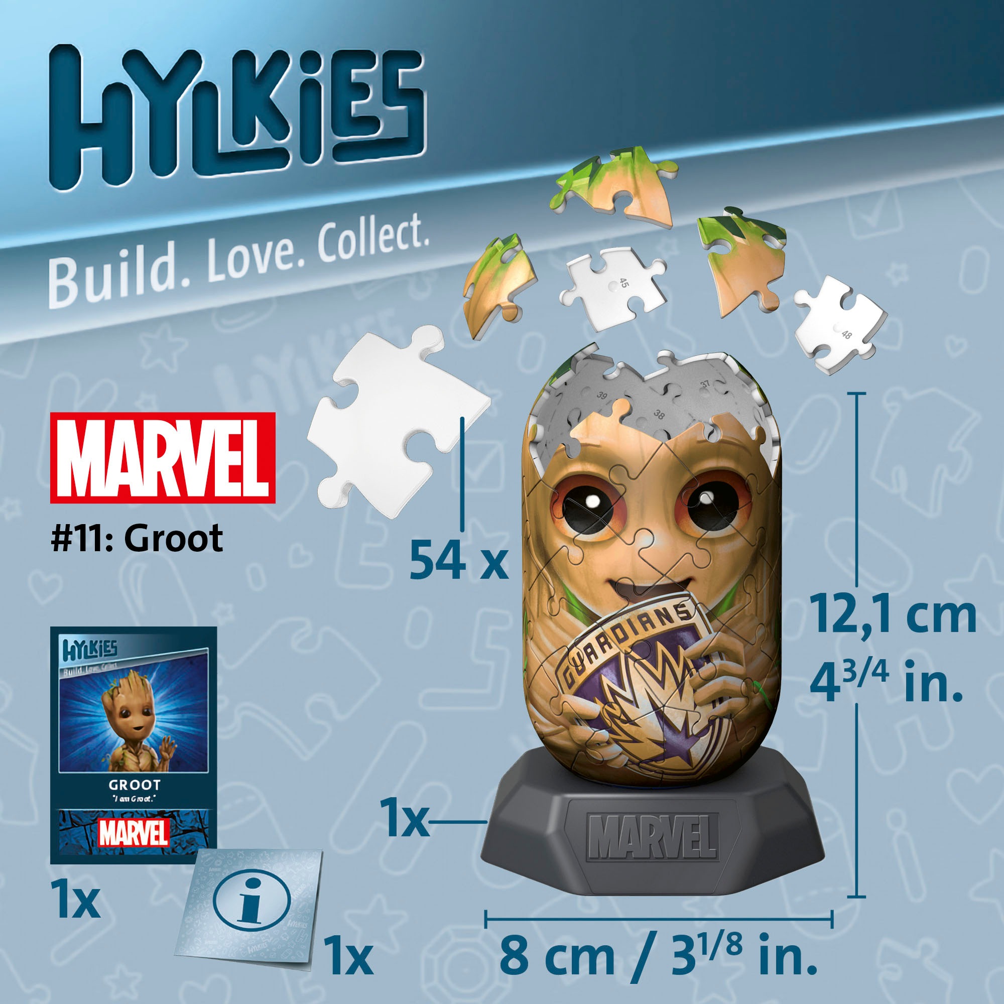 Ravensburger 3D-Puzzle »Marvel Heroes, Hylkies Sammelfigur #11Groot«, Made in Europe