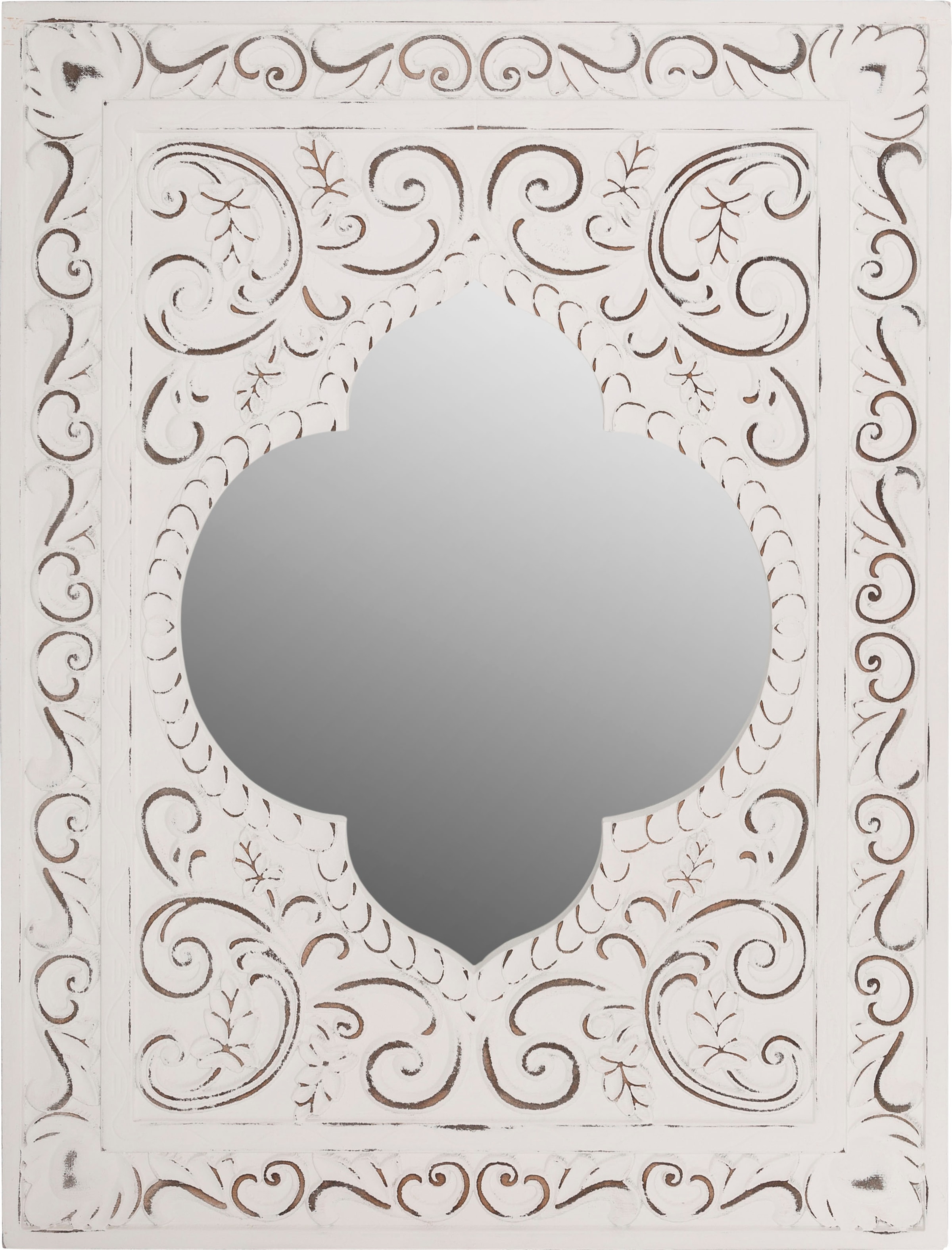 my Flair Dekospiegel "Felicitas" Wandspiegel, weiß, Landhaus, rechteckig, O günstig online kaufen
