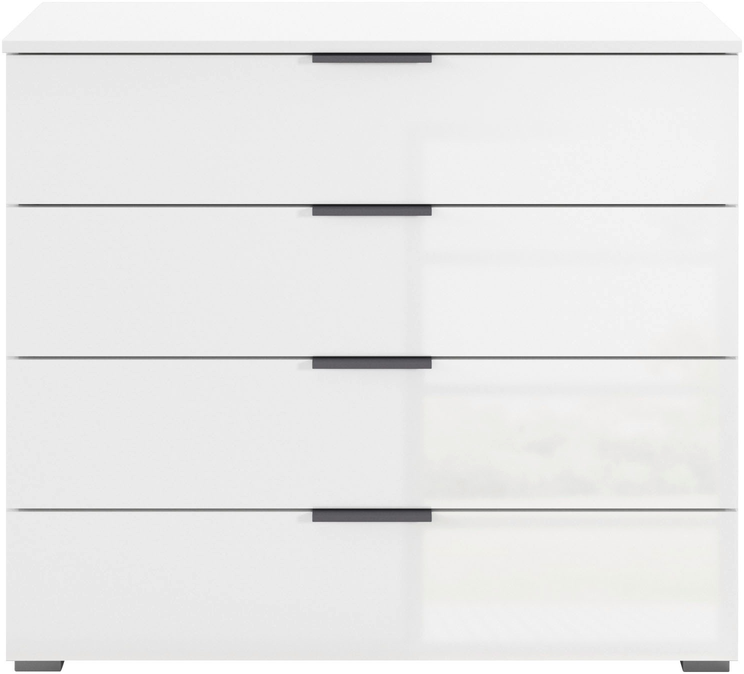 rauch Schubkastenkommode »Sideboard Schubladenkommode AGORDO mit Dekor- oder Hochglanzfront«, (in zwei Griff-Farben, Breite 80 cm), vier große und geräumige Schubladen mit viel Stauraum MADE IN GERMANY