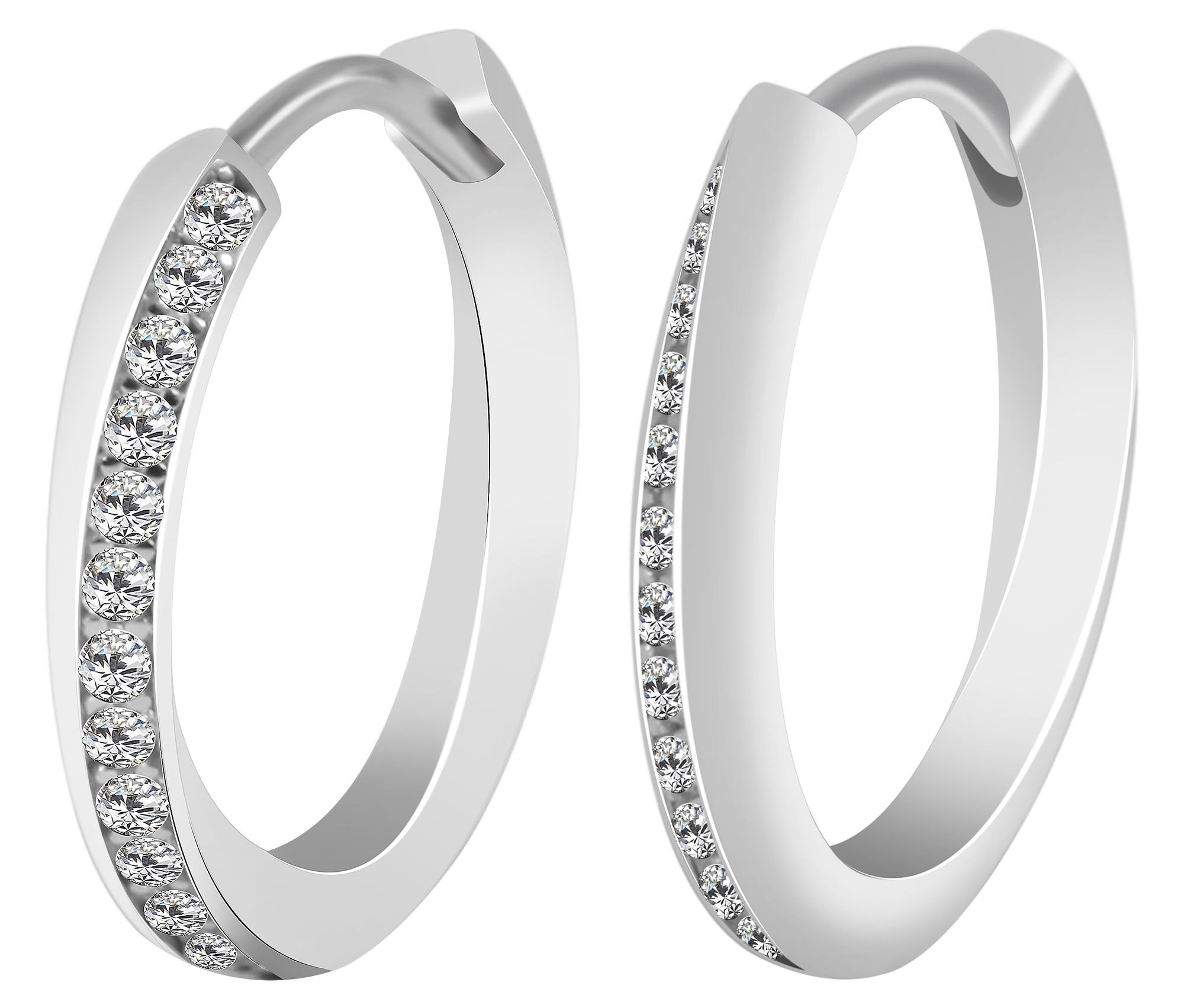 Adelia´s Klappcreolen "Ohrringe – Klappcreole aus 925 Silber mit Zirkonia" Ein Geschenk, das Freude macht