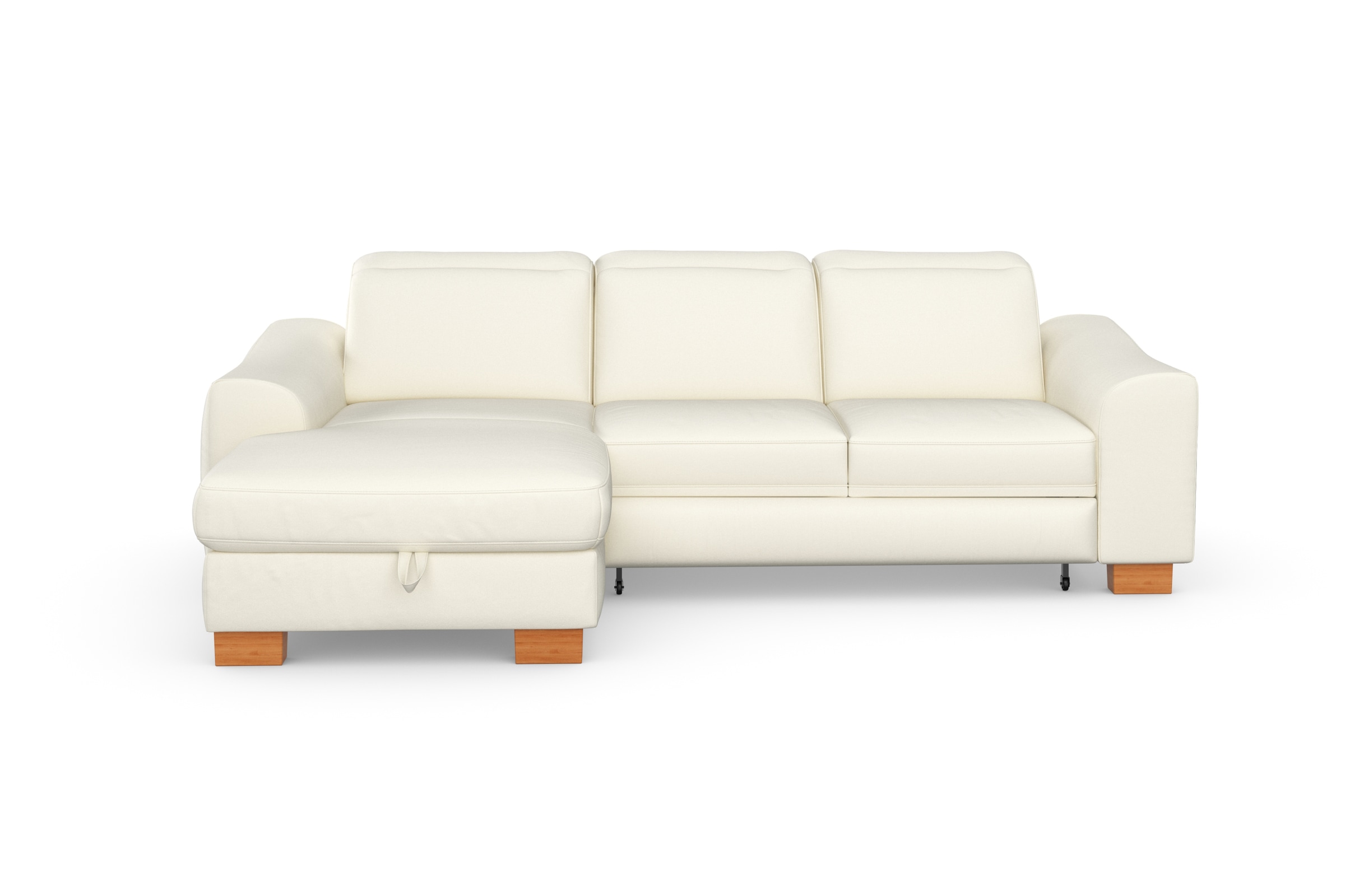sit&more Ecksofa "Dundee L-Form" mit Federkern und Massivholzfüßen, wahlweise mit Kopfteilverstellung