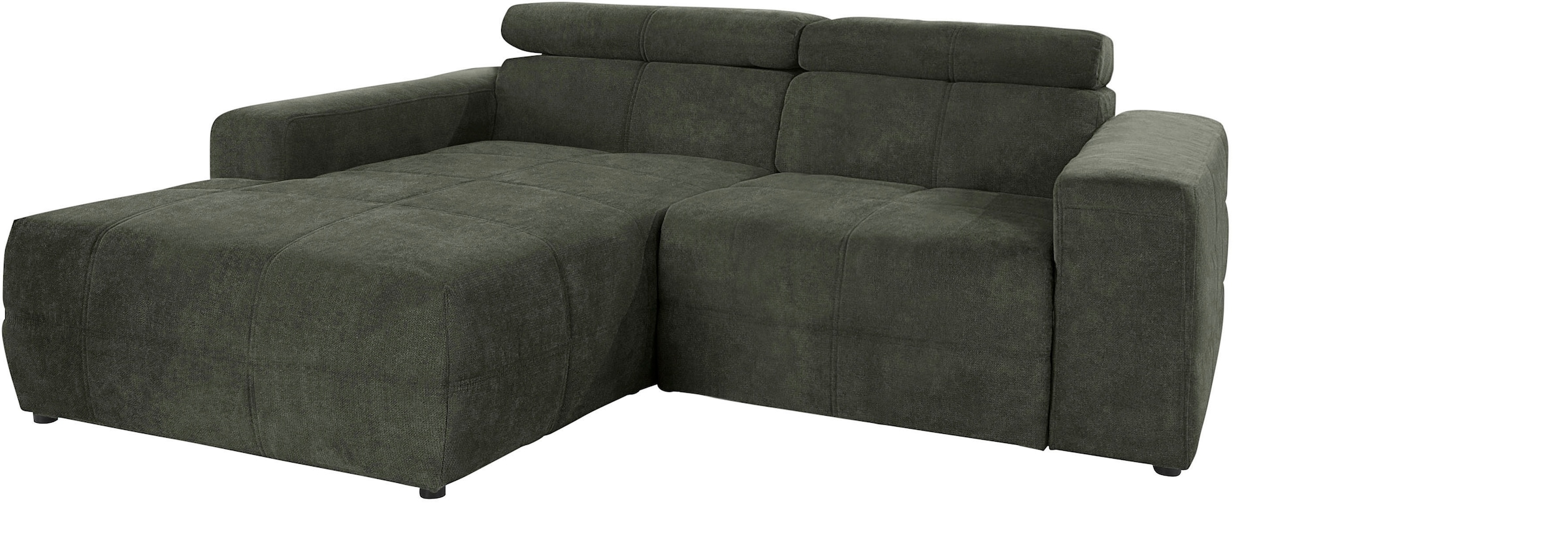 DOMO collection Ecksofa »Brandon kleine Ausführung B/T/H: 214/100/80 cm«, Mit Kopfteilverstellung, auch in Leder und Cord, L-Form