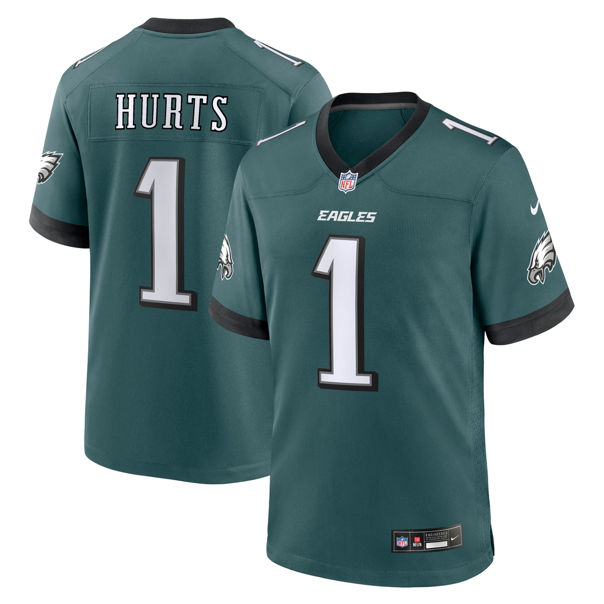 Nike Footballtrikot "Nike Trikot Philadelphia Eagles NFL Home Game Jersey Hurts 1"