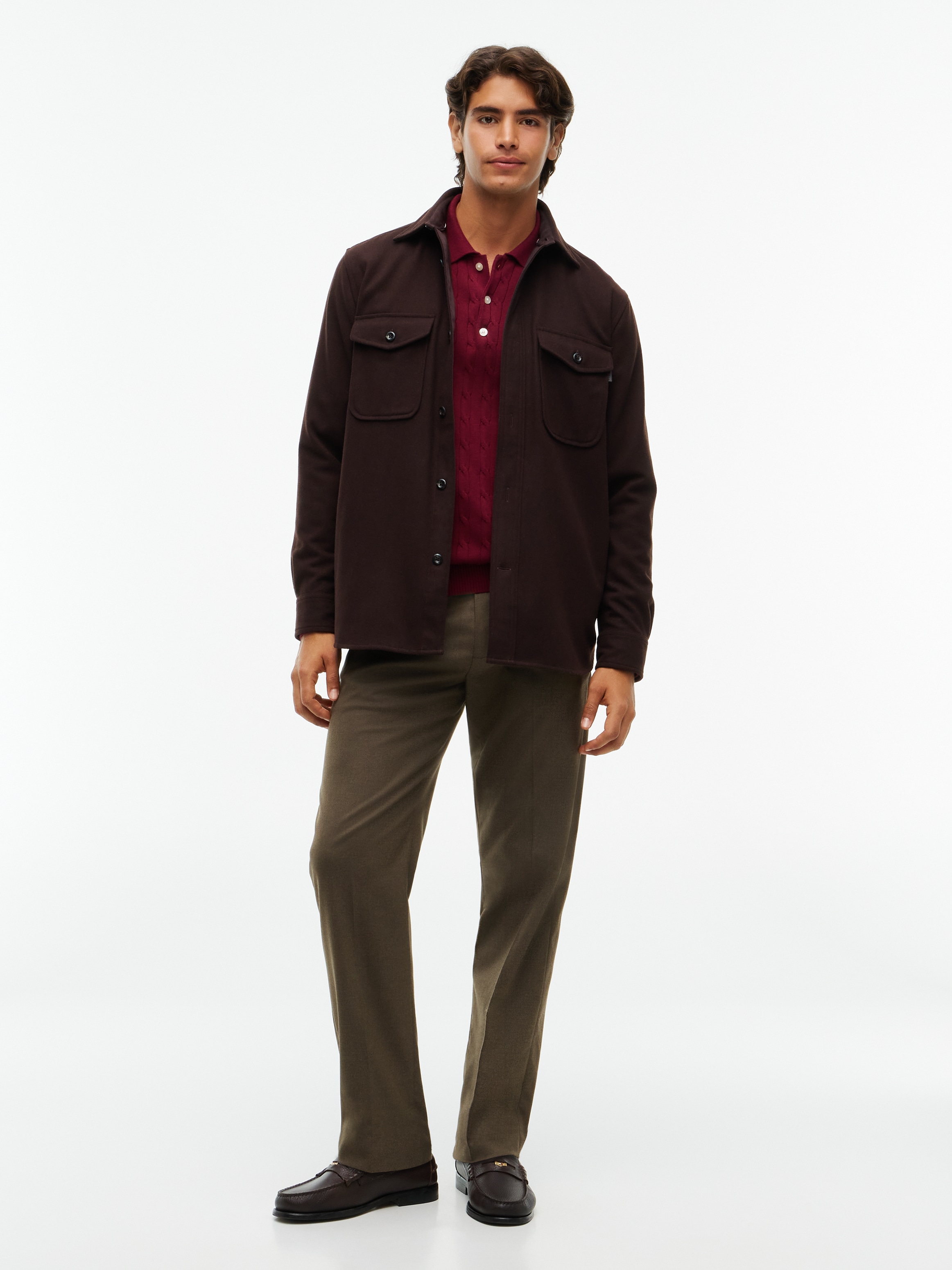 Tommy Hilfiger Langarmhemd »CPO CLASSIC FIT ICON COLLAR« mit Wolle, Relaxed Fit