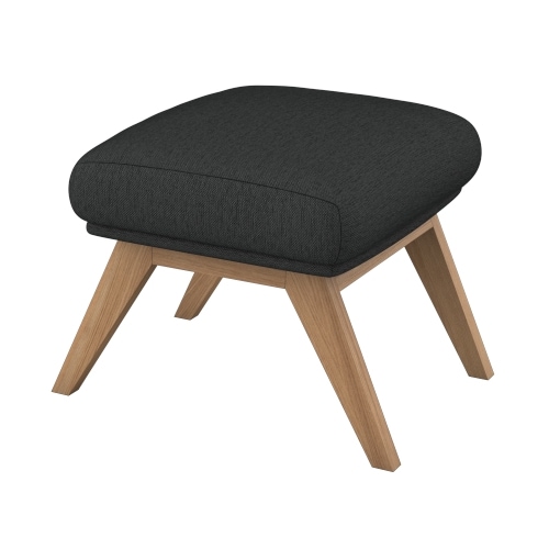 FLEXLUX Polsterhocker "Adria" Fuß Eiche, Fußhocker für Ohrensessel