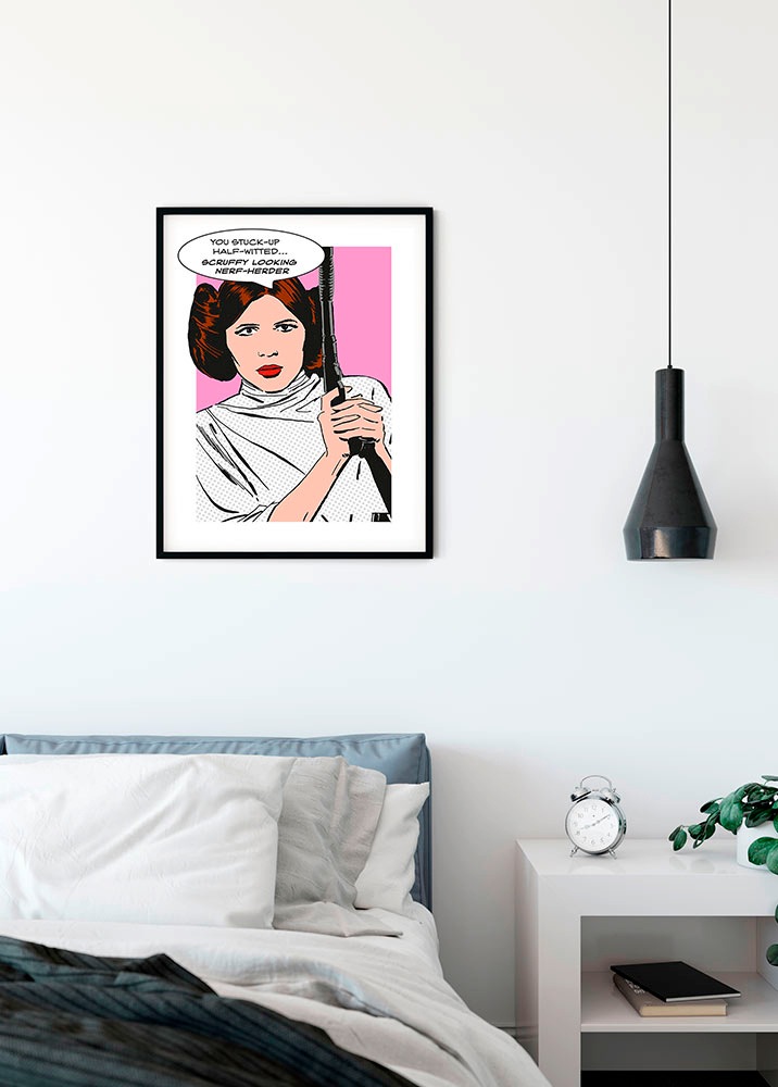 Komar Bild »Star Wars Classic Comic Quote Leia«, Star Wars, (1 St.), Wandbild zur Dekoration im Kinderzimmer - ohne Rahmen