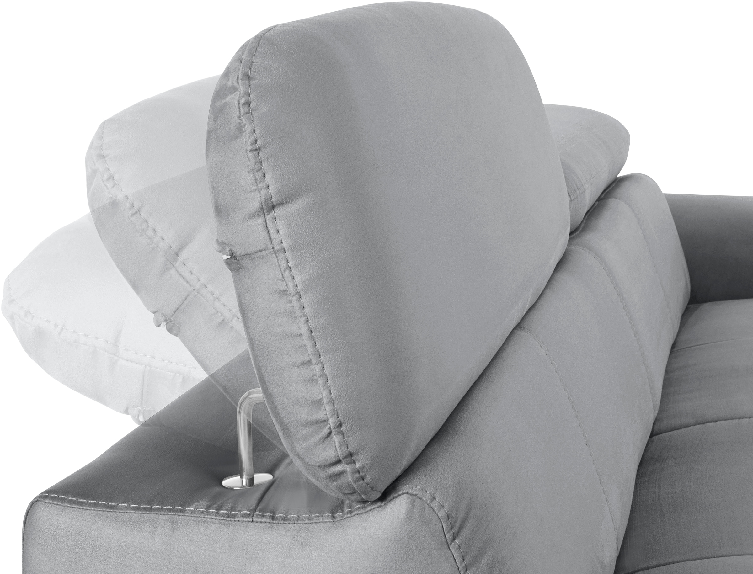 COTTA 2-Sitzer »Chef« Big-Sofa mit Kopfteilverstellung, edle Metallkufen