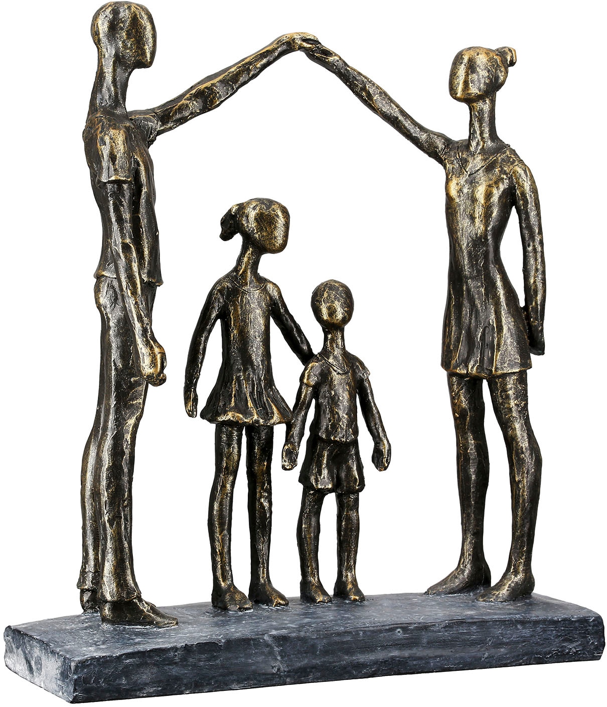 Casablanca by Gilde Dekofigur »Skulptur Familie schützende Hände bronzefarben H. 30 cm«