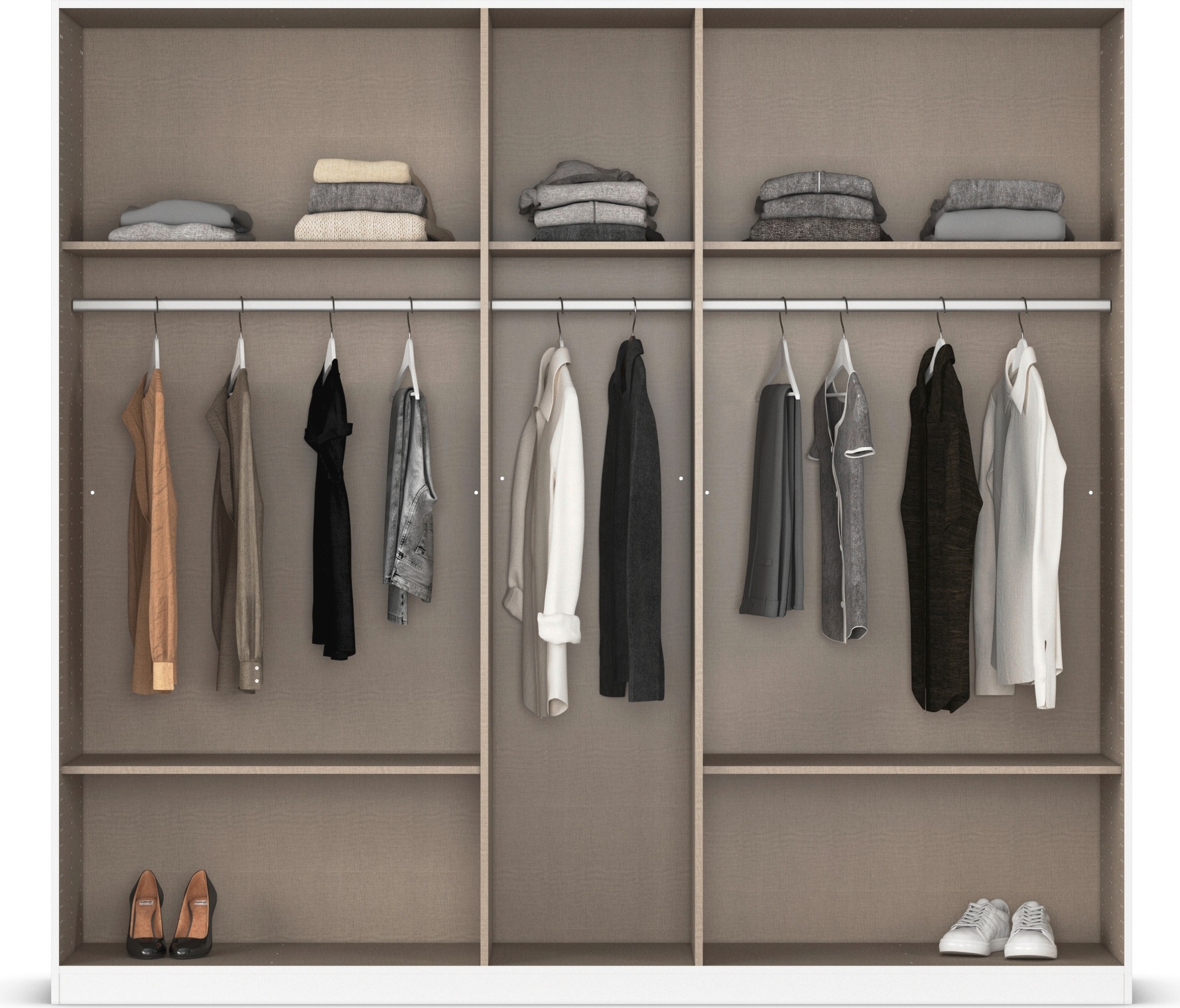 Thumbnail - OTTO home Drehtürenschrank "Kleiderschrank Schrank Garderobe AGORDO mit Dekor- oder Hochglanzfront" in zwei Griff-Farben...