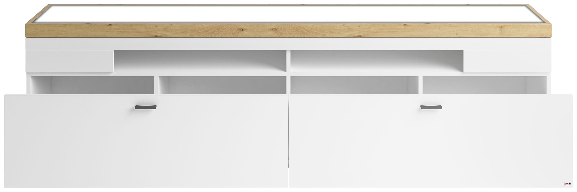 Thumbnail - set one by Musterring Lowboard "Lancaster" In 2 Breiten erhältlich, Rahmen in Eicheabsetzung, mit Schubkästen