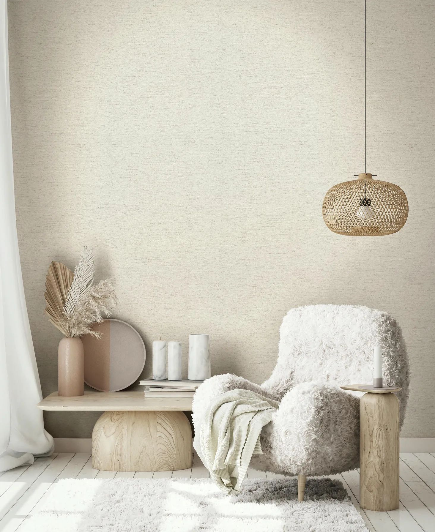 Marburg Vliestapete "Tapete Pure Line" uni geprägt moderne Vliestapete für Wohnzimmer Schlafzimmer Küche