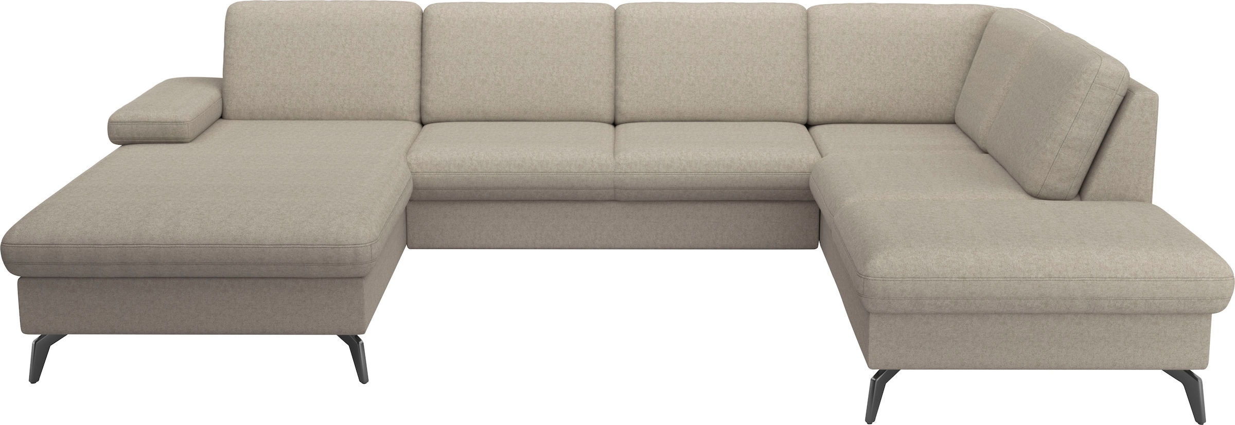 sit&more Wohnlandschaft »Morris Jubi U-Form«, inkl. Armteilfunktion und 1 Zierkissen, wahlweise mit Bettfunktion