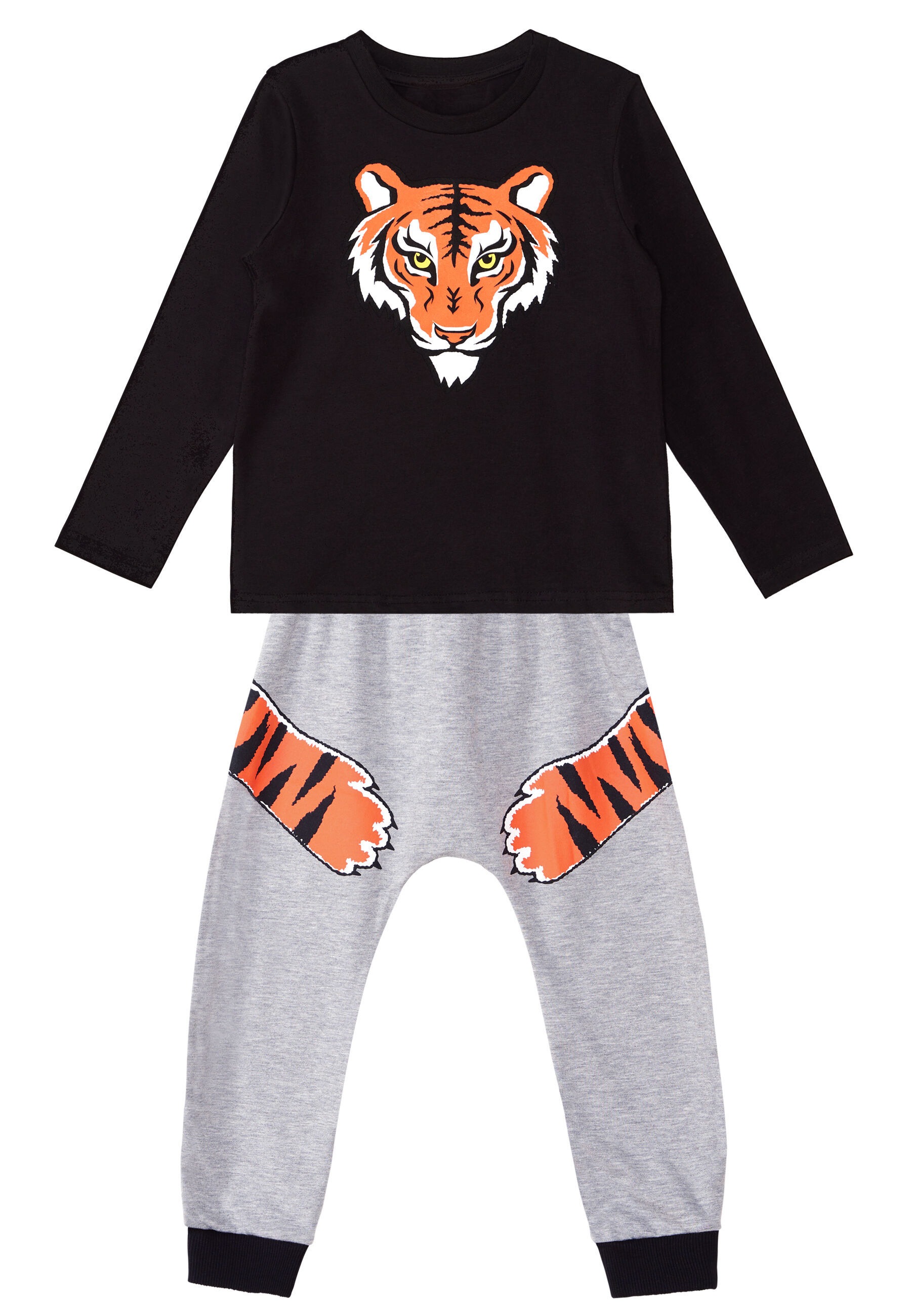 Denokids Hausanzug »Tiger Paws«, (2 tlg.), mit Tigeraufdruck