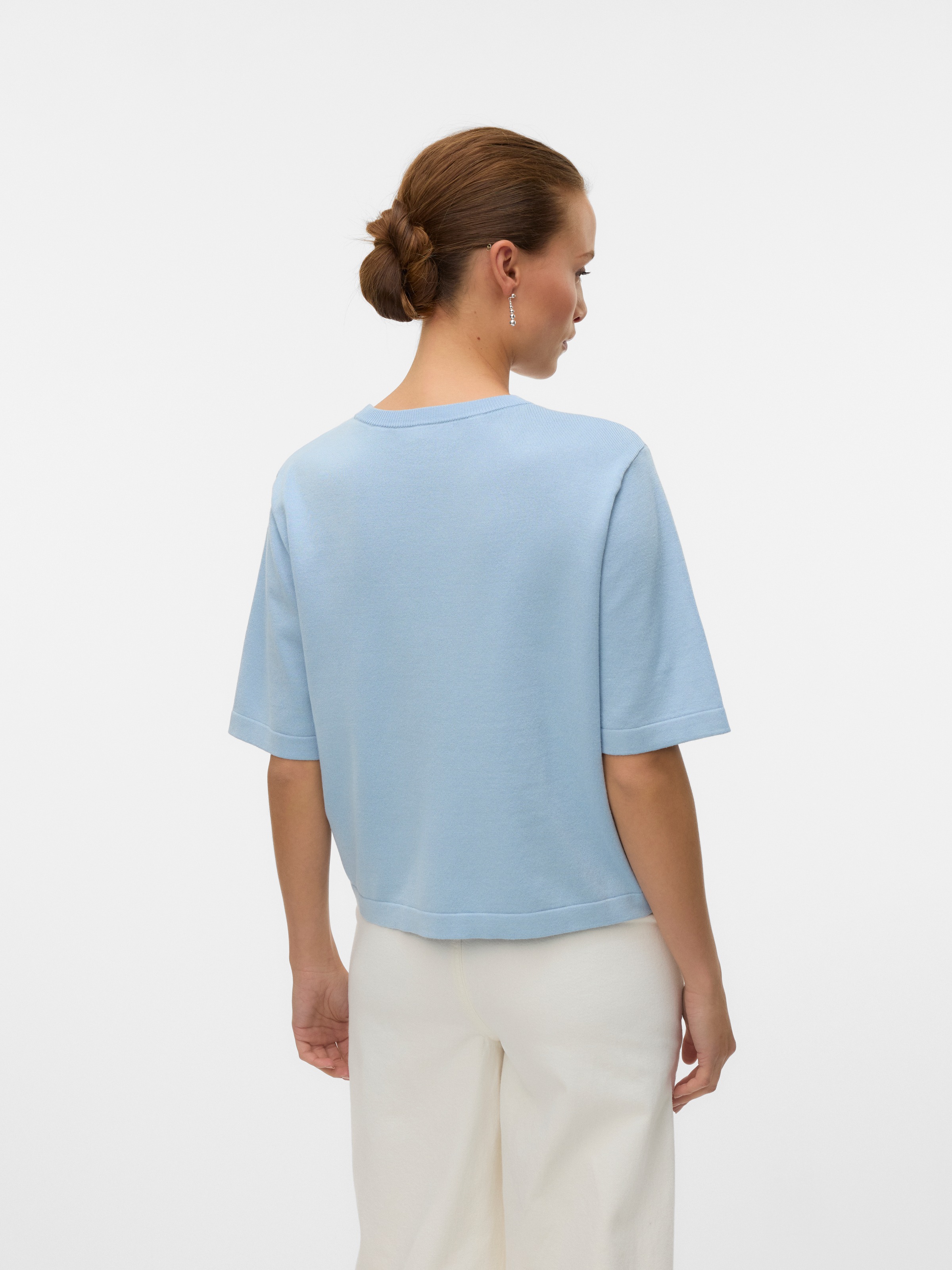 Vero Moda Kurzarmpullover "VMSILJE 2/4 O-NCK OVERSIZE PULL GA NOOS" günstig online kaufen