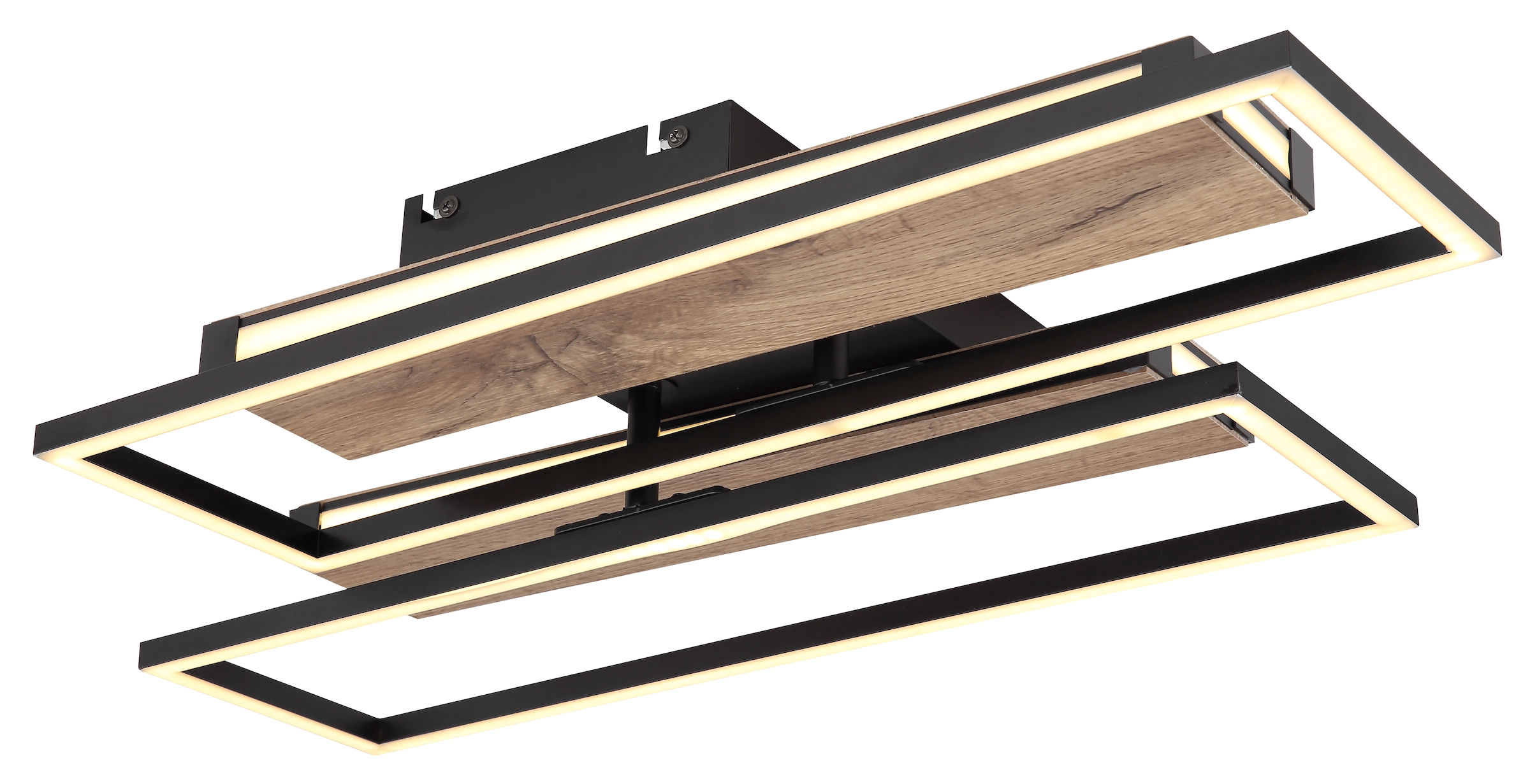 GLOBO LIGHTING LED Deckenleuchte »COLLI«, Leuchtmittel LED-Modul | LED fest integriert, Deckenlampe/Wohnzimmer/Schlafzimmer/modern/Holz
