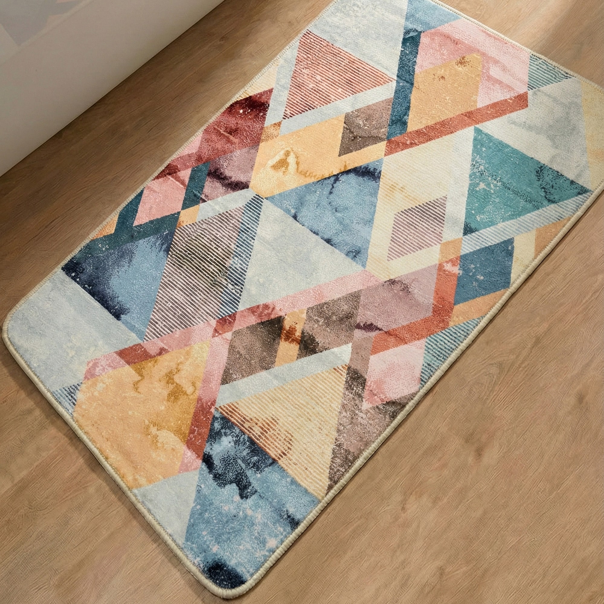 Gino Falcone Badematte "Aquata GF-166, Badvorleger, Badezimmer Teppich" Höhe 7 mm rutschhemmend beschichtet fußbodenheizungsgeeignet Badteppich, bedruckt, modernes Design, rechteckig