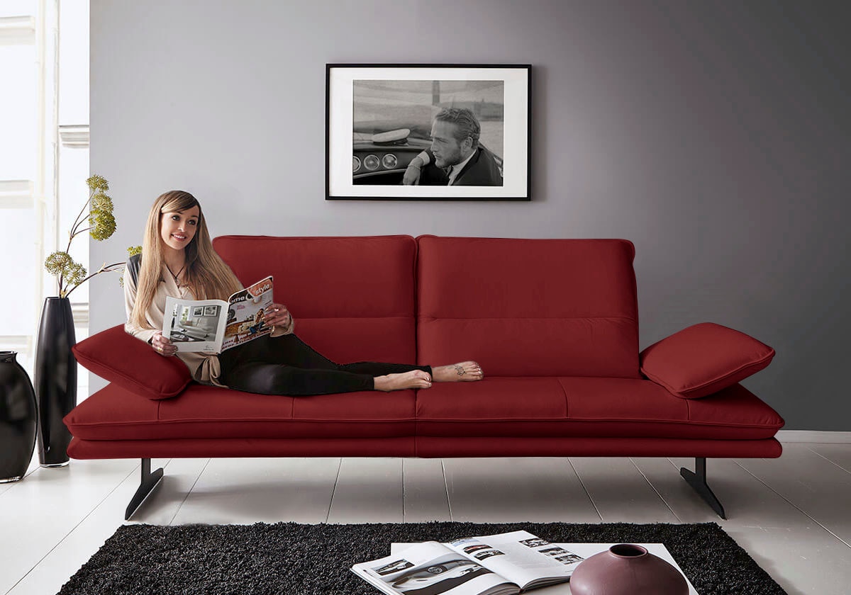 W.SCHILLIG 2,5-Sitzer "broadway, Designsofa mit tollem Sitzkomfort" Sitztiefenverstellung, Kopfteil- & Seitenteilverstellung, Breite 236cm