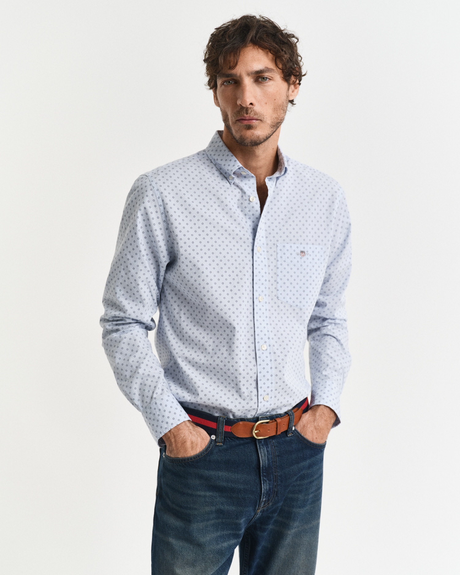 Gant Langarmhemd "REG MICRO PRINT SHIRT", mit modischem Muster günstig online kaufen