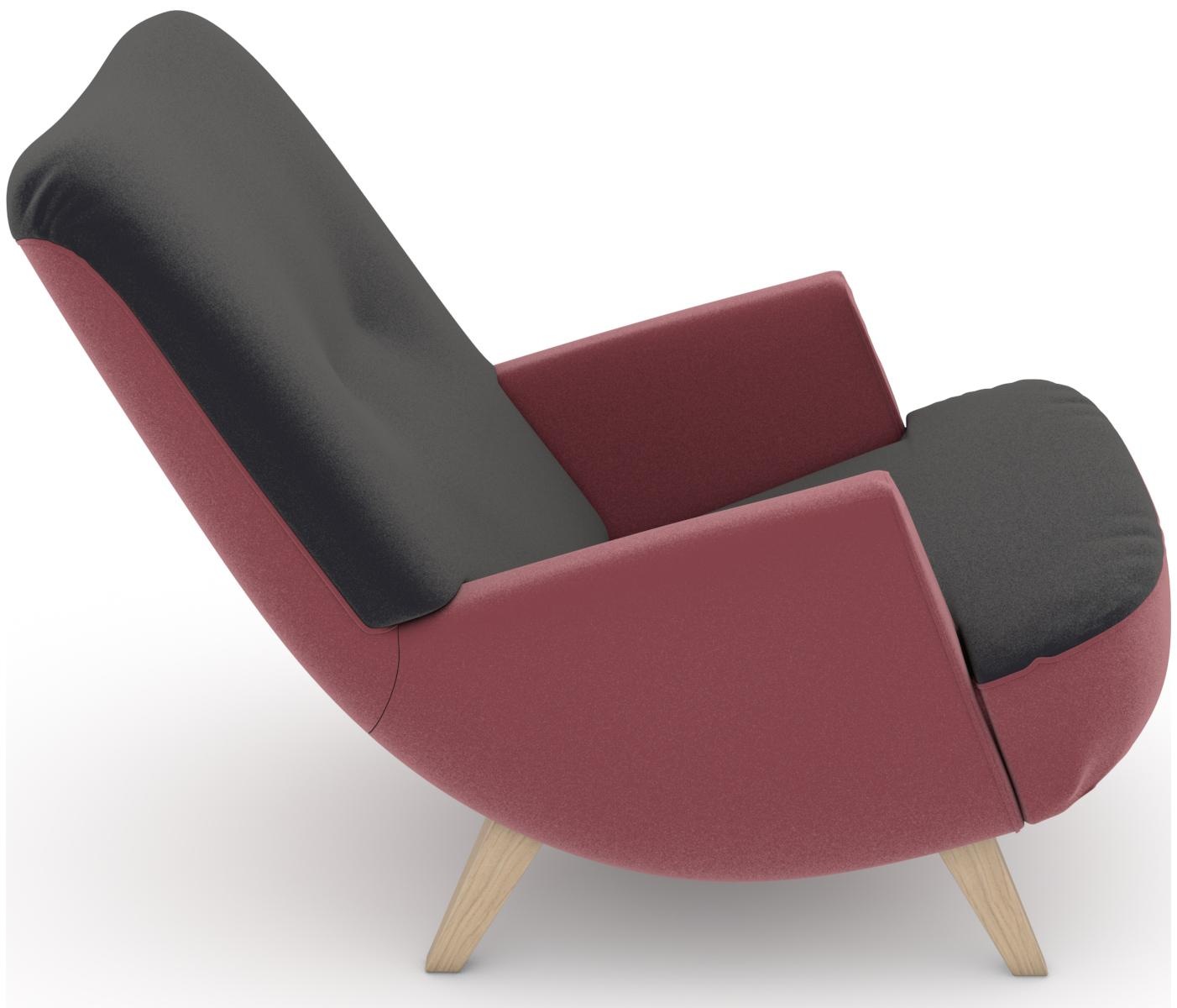 Max Winzer® Loungesessel »build-a-chair Borano außergewöhnlicher Sessel, tolle Farbkombinationen«, modern im Retrolook, zum Selbstgestalten