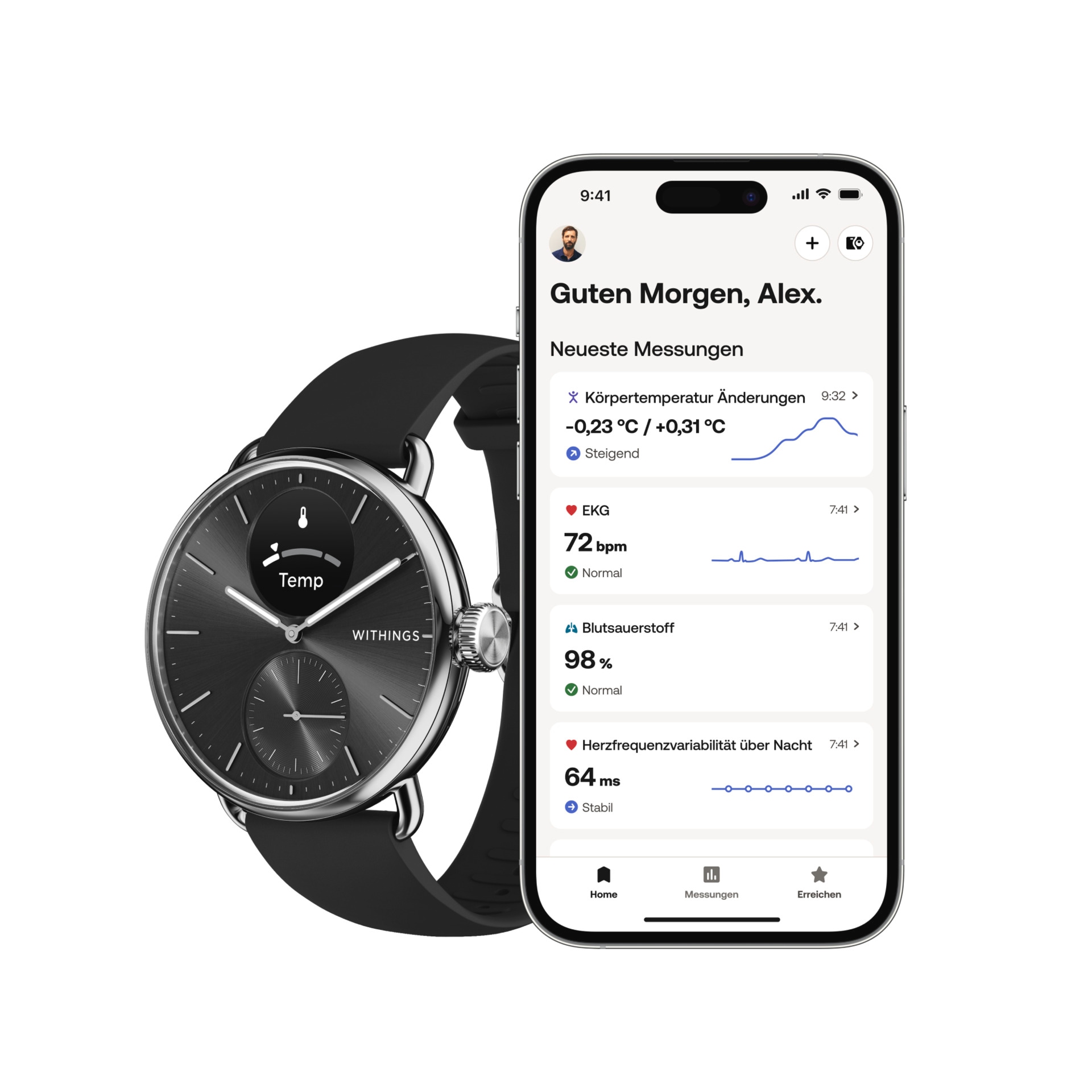 Withings Smartwatch »ScanWatch 2 (38 mm)«, (Proprietär)