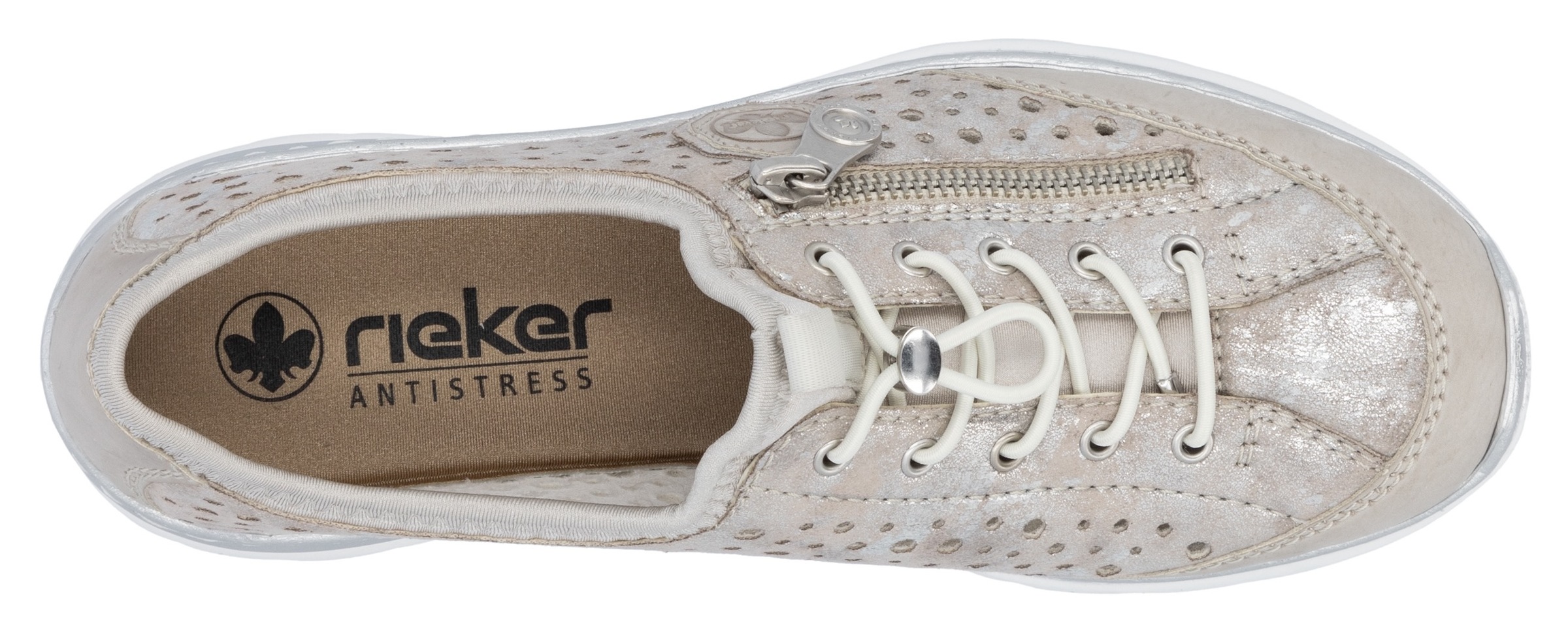 Rieker Slip-On Sneaker, Schlupfschuh, Freizeitschuh, Halbschuh mit Schnellverschluss