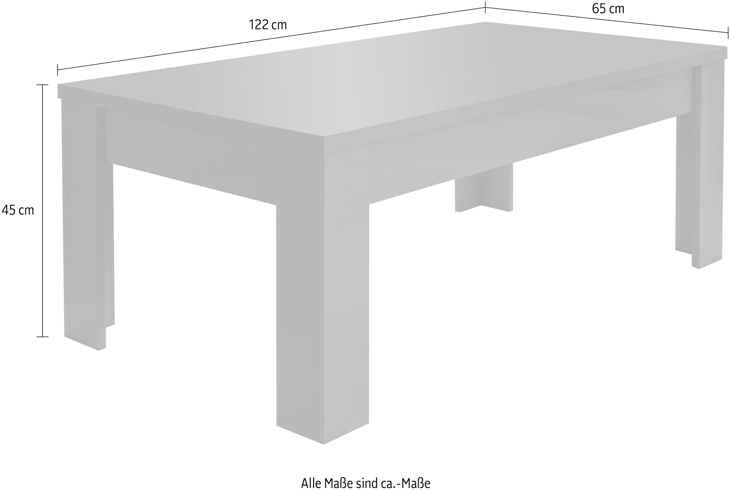 INOSIGN Couchtisch »Dama«, (122 x 65 cm)