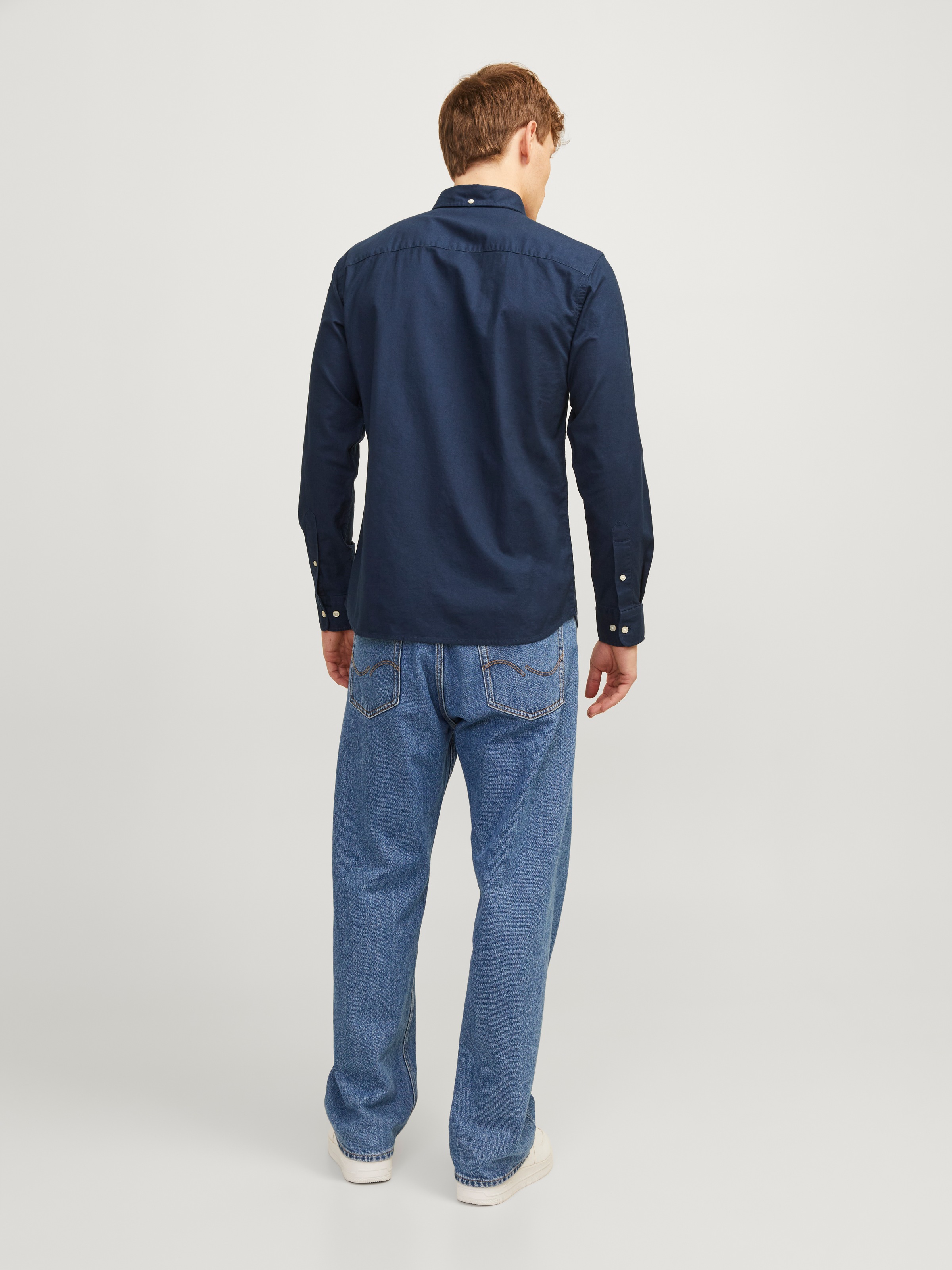 Jack & Jones Langarmhemd »BROOK OXFORD« mit Button-Down Kragen