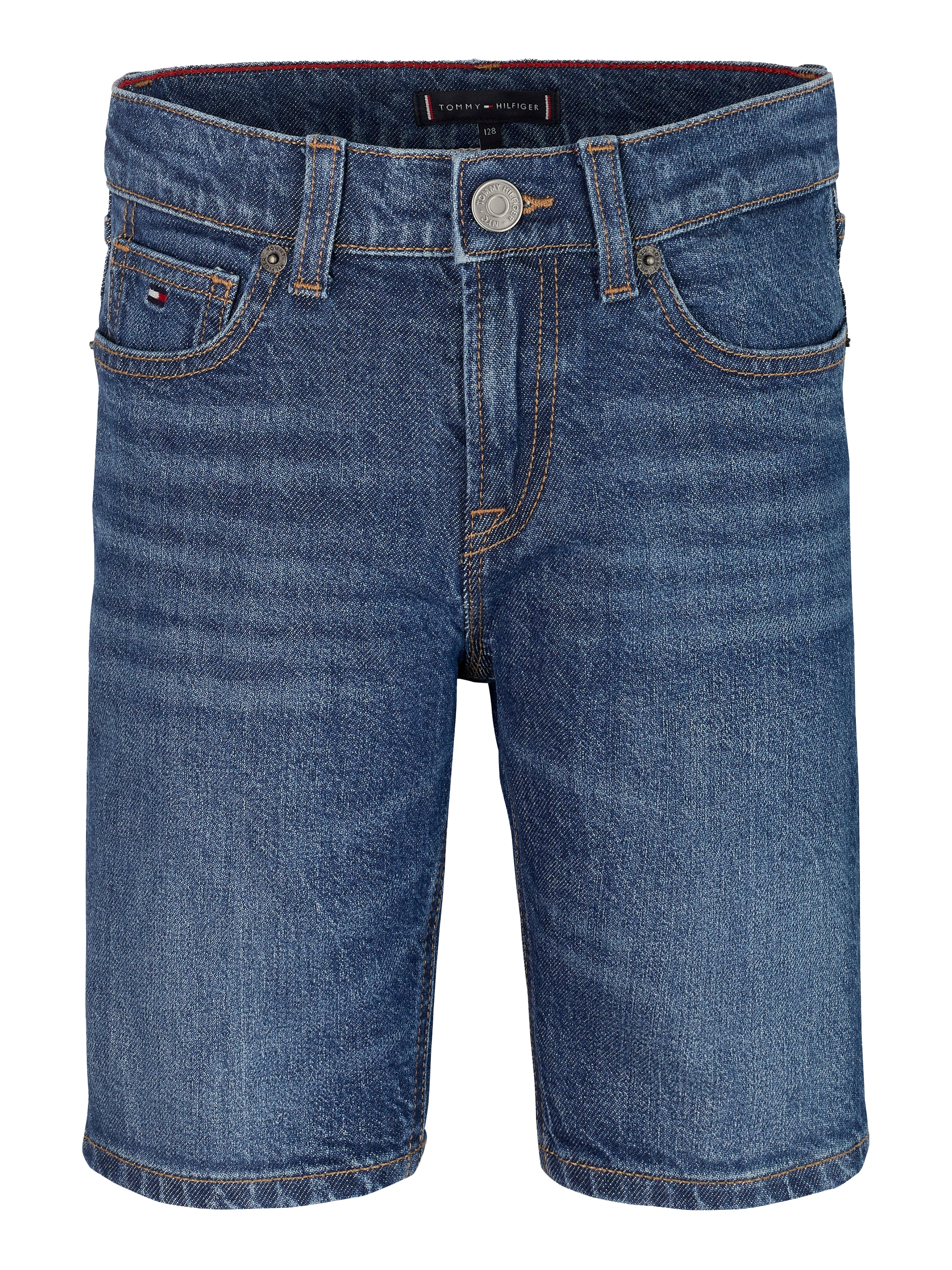 Tommy Hilfiger Shorts »SCANTON SHORT BLUE DENIM«, mit Logo-Badge