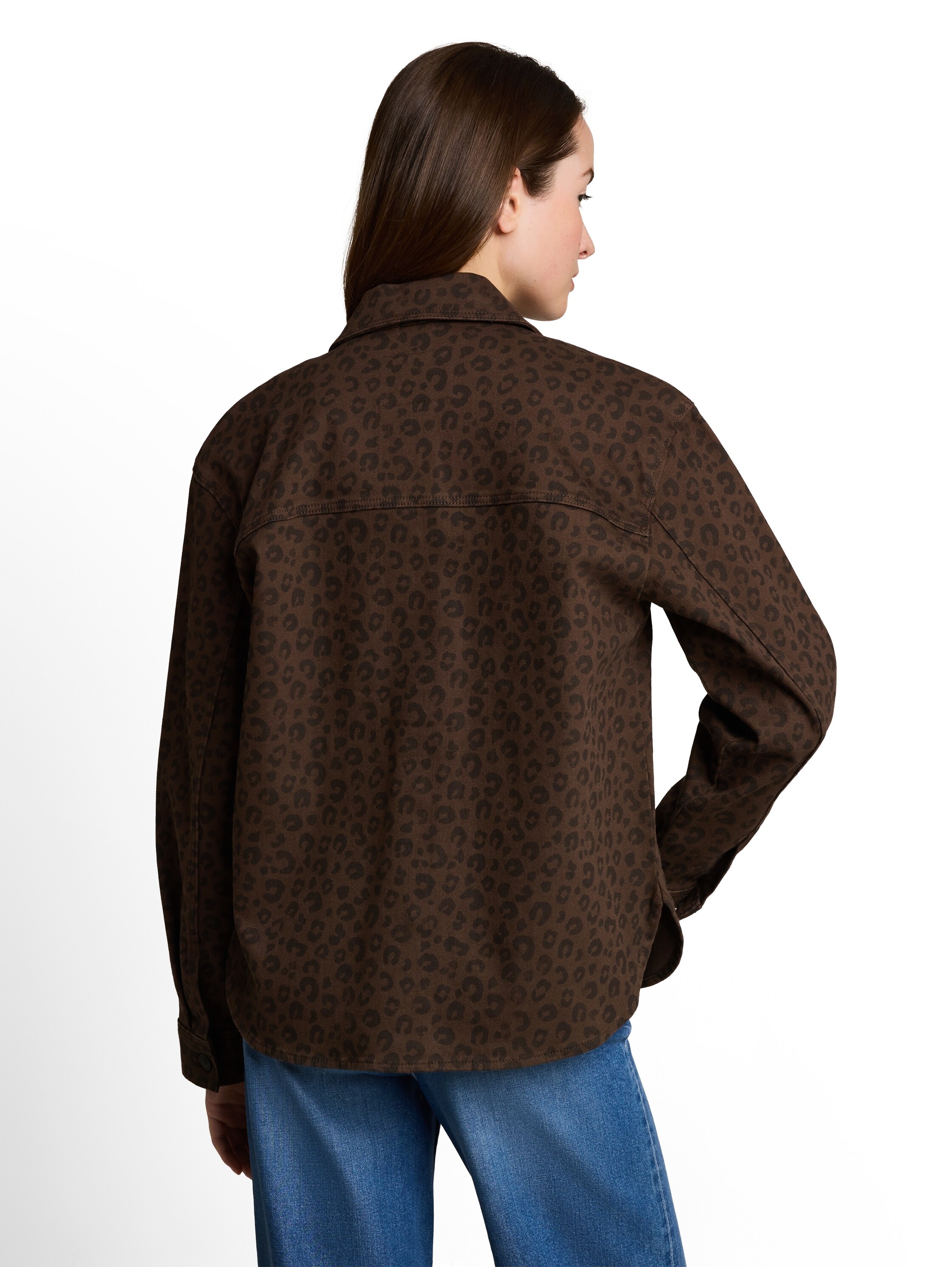 TOM TAILOR Denim Langarmbluse mit Animal-Print